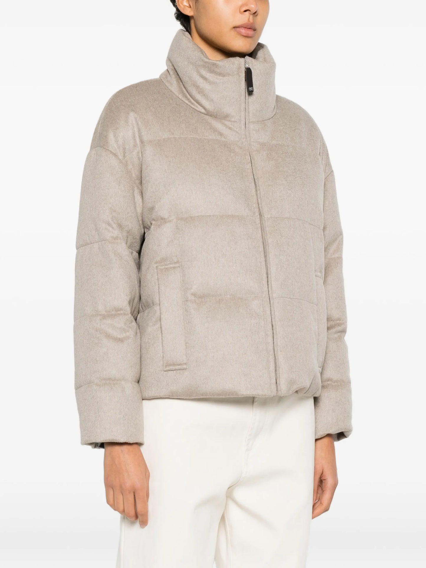 quilted-pattern padded jacket
