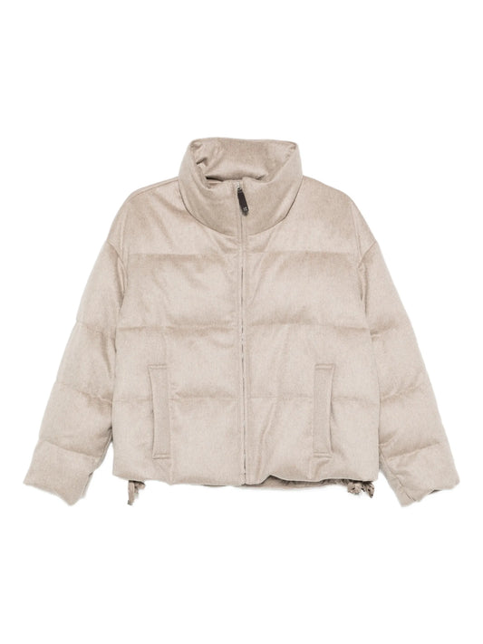quilted-pattern padded jacket