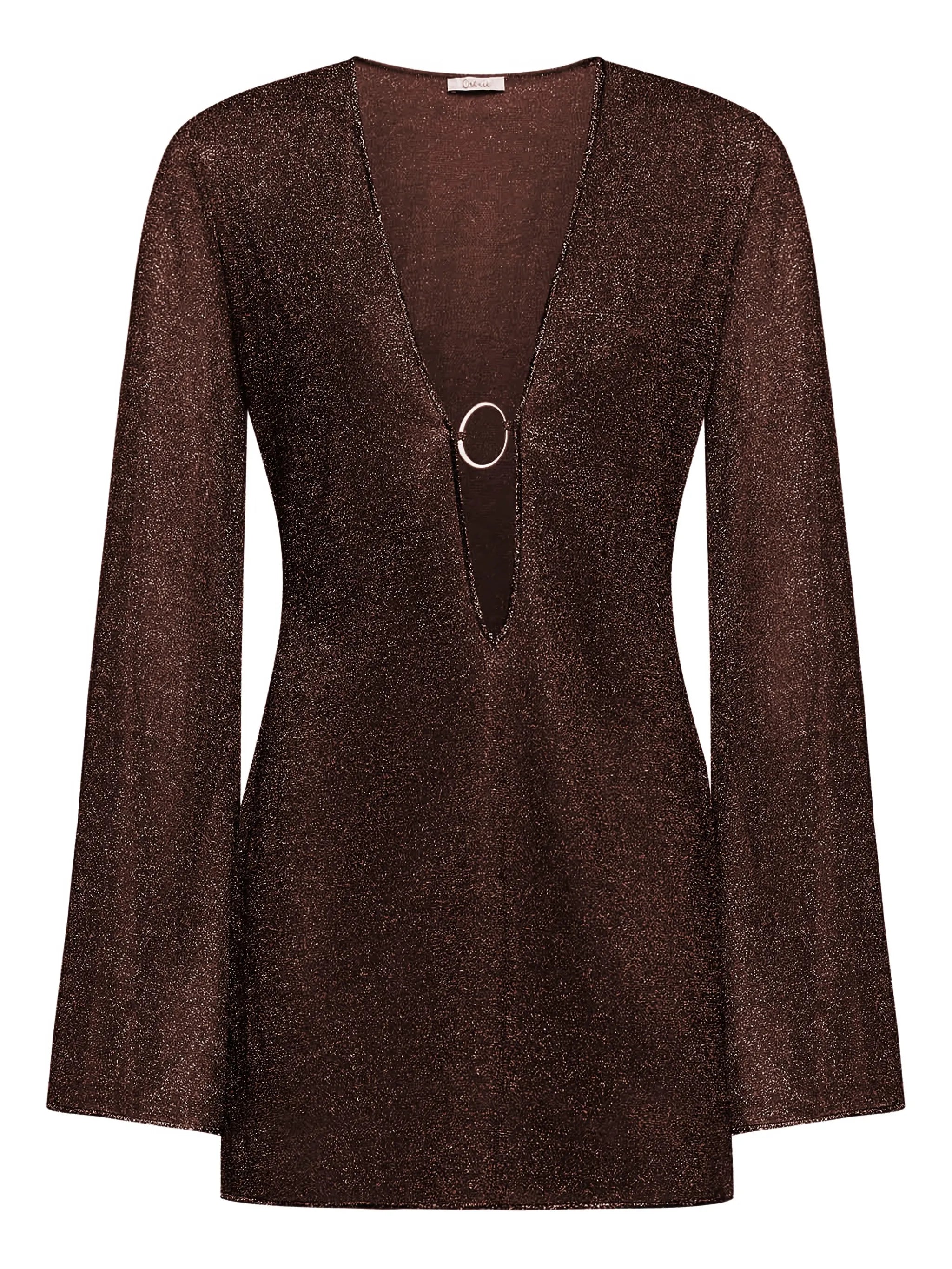 Lumière V-neck mini dress