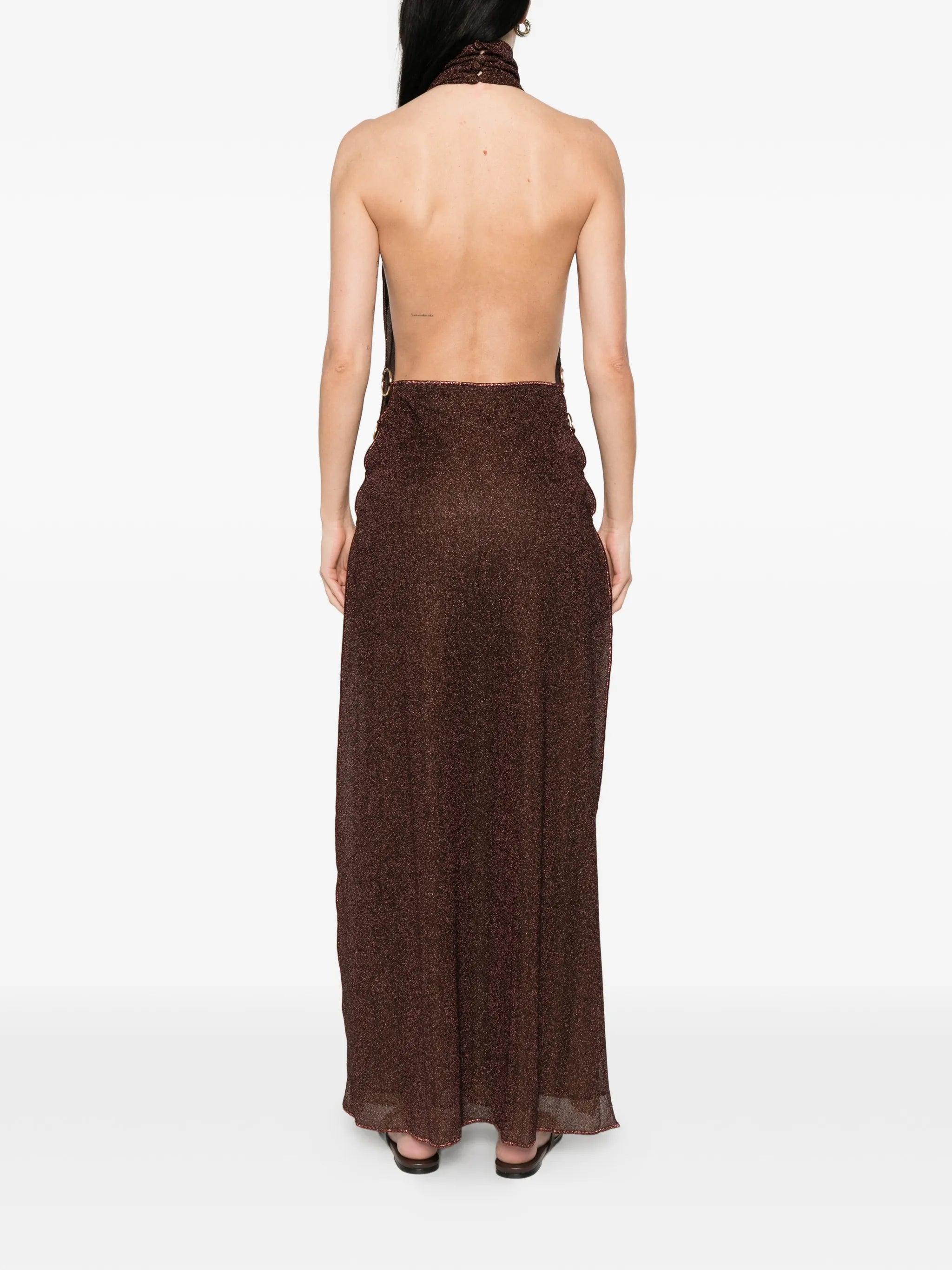 ring turtleneck maxi dress