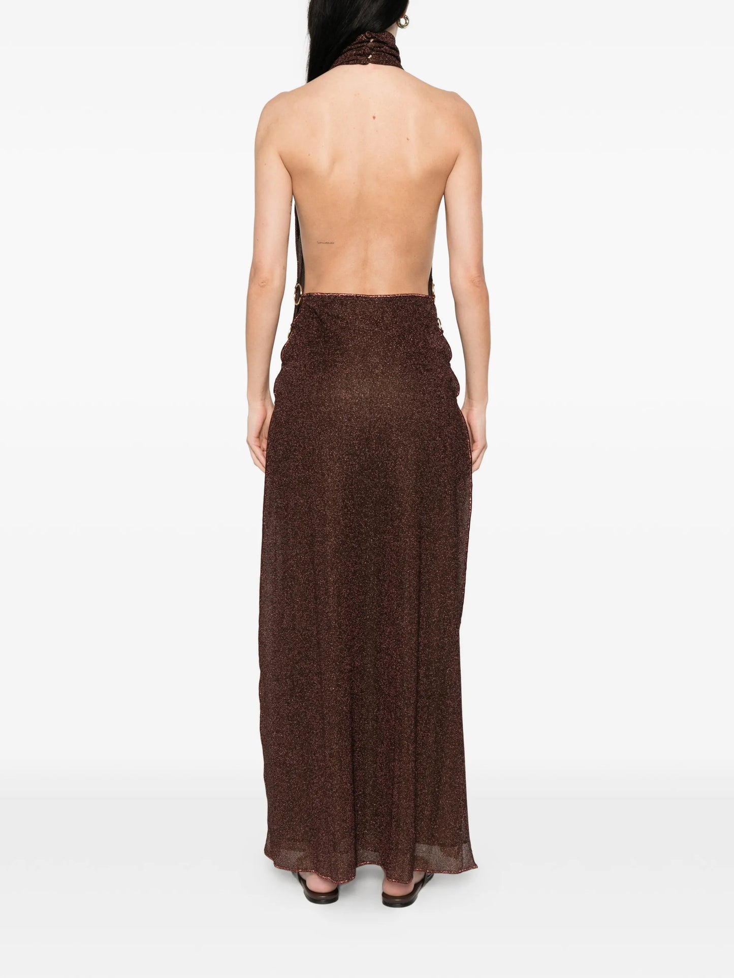 ring turtleneck maxi dress