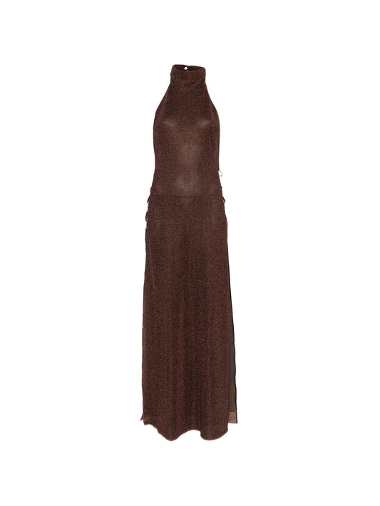 ring turtleneck maxi dress