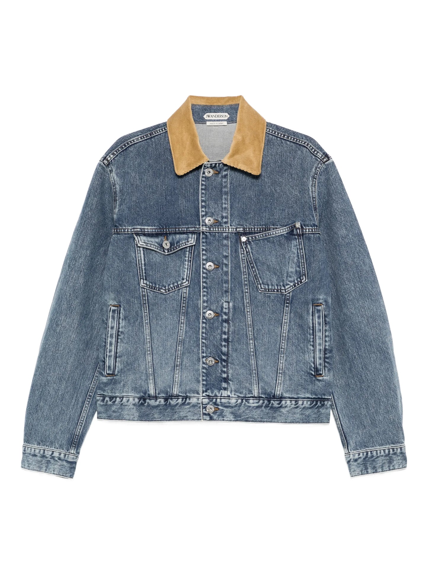 corduroy-collar denim jacket