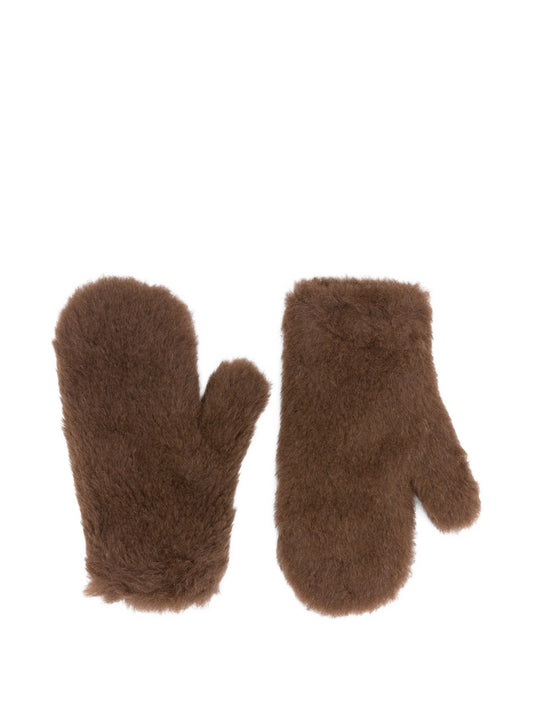 teddy-textured gloves
