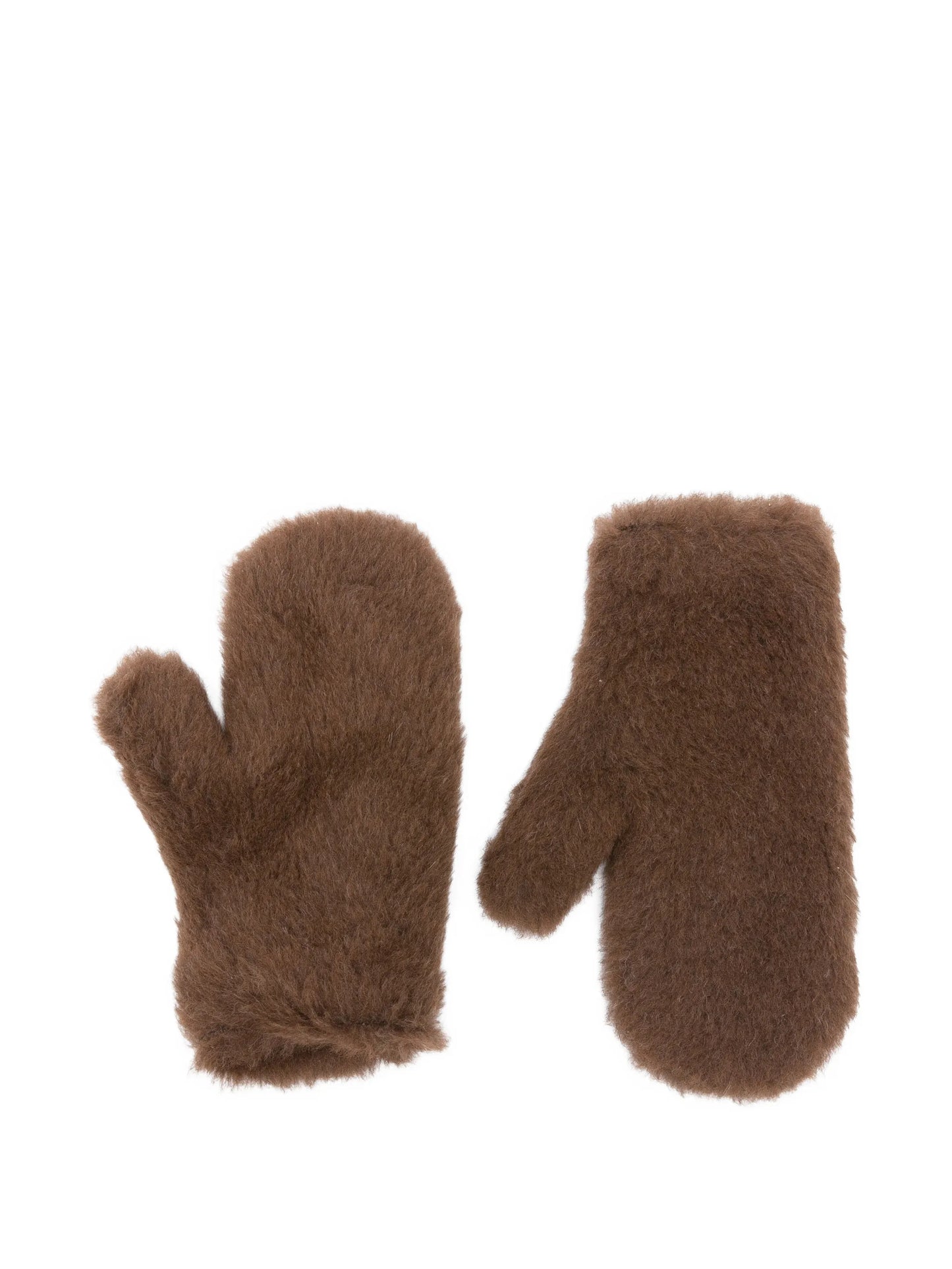teddy-textured gloves