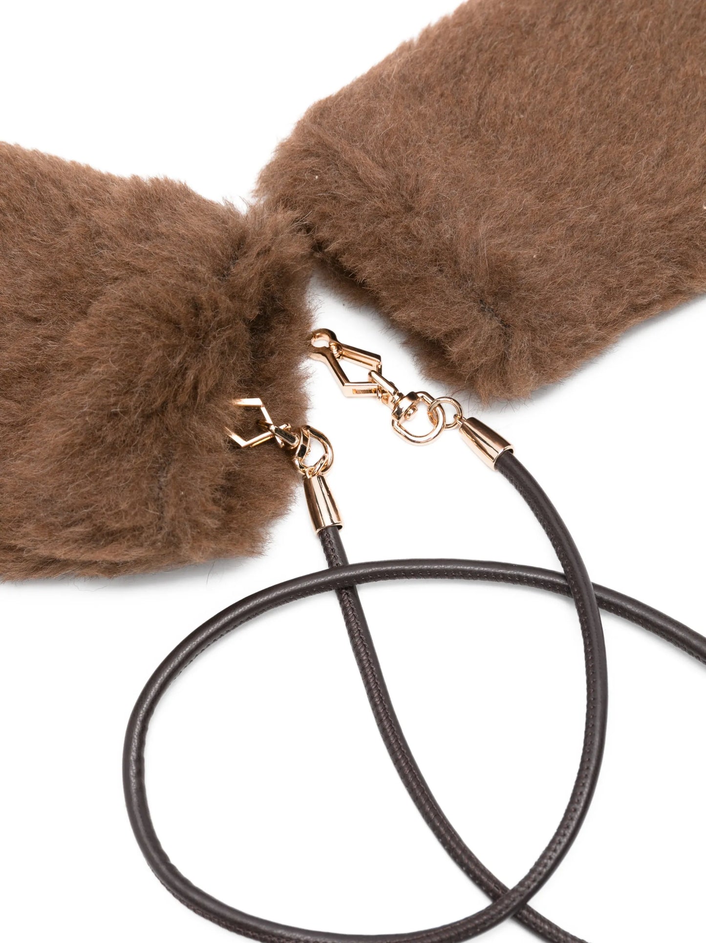 teddy-textured gloves