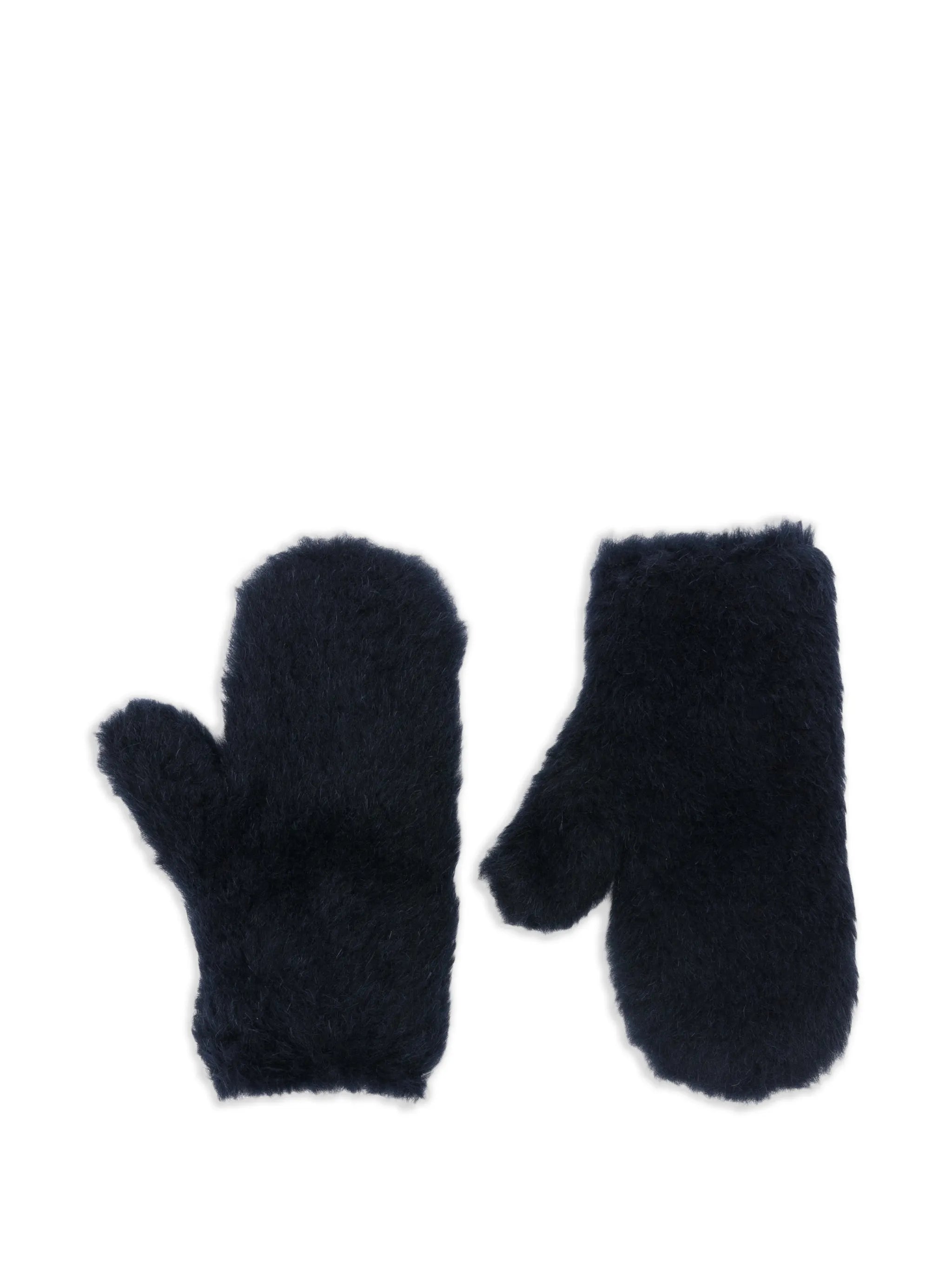 teddy-textured gloves