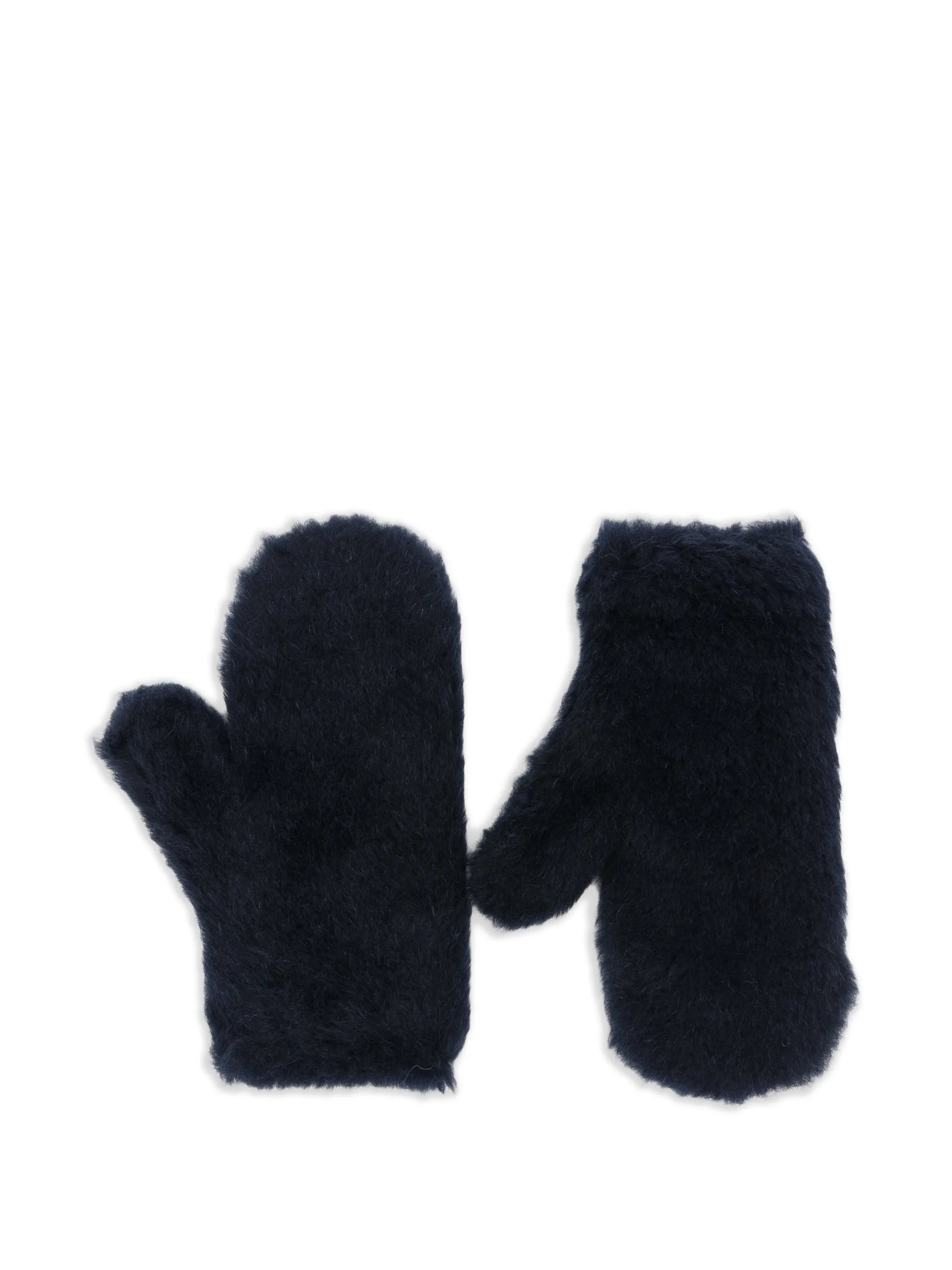 teddy-textured gloves