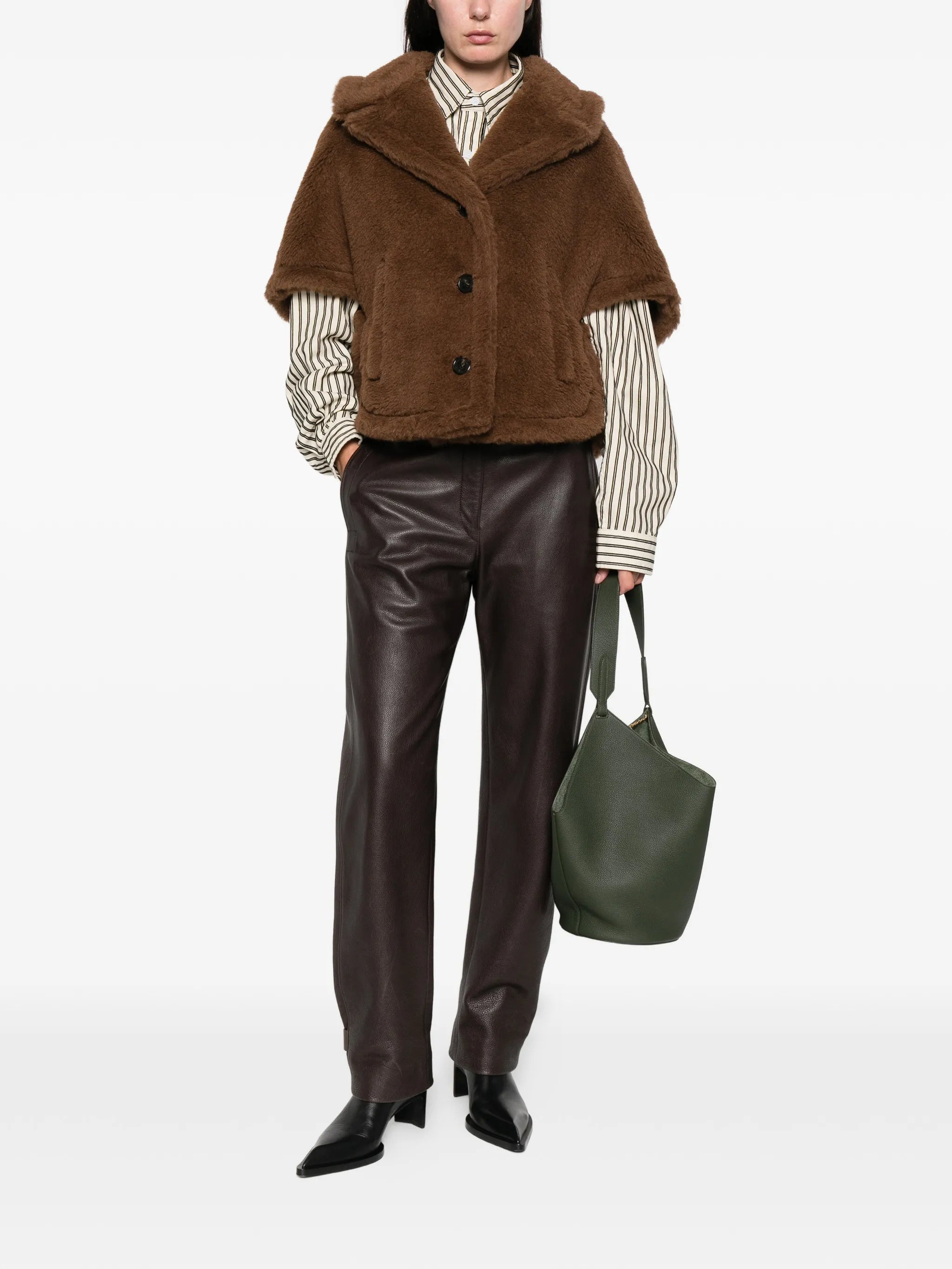 Corvino teddy-textured jacket