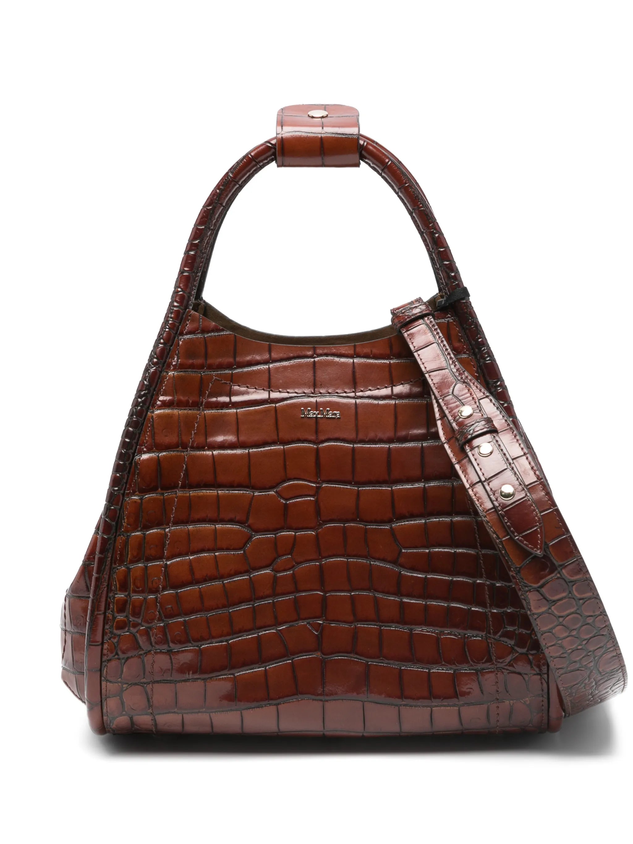 embossed-croc tote bag