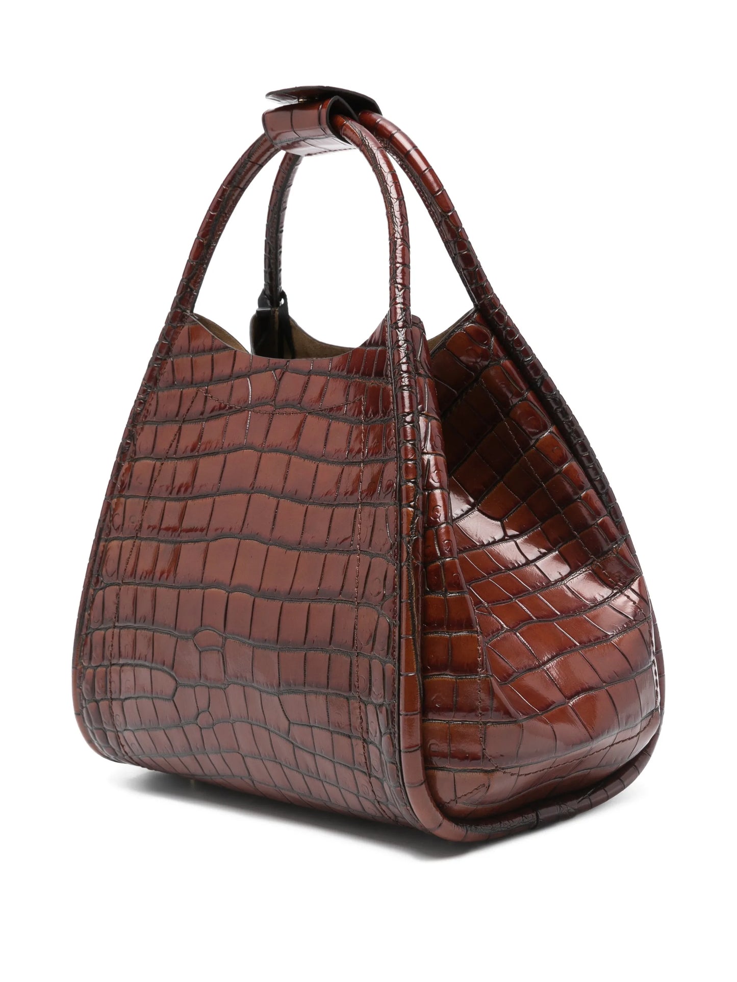 embossed-croc tote bag