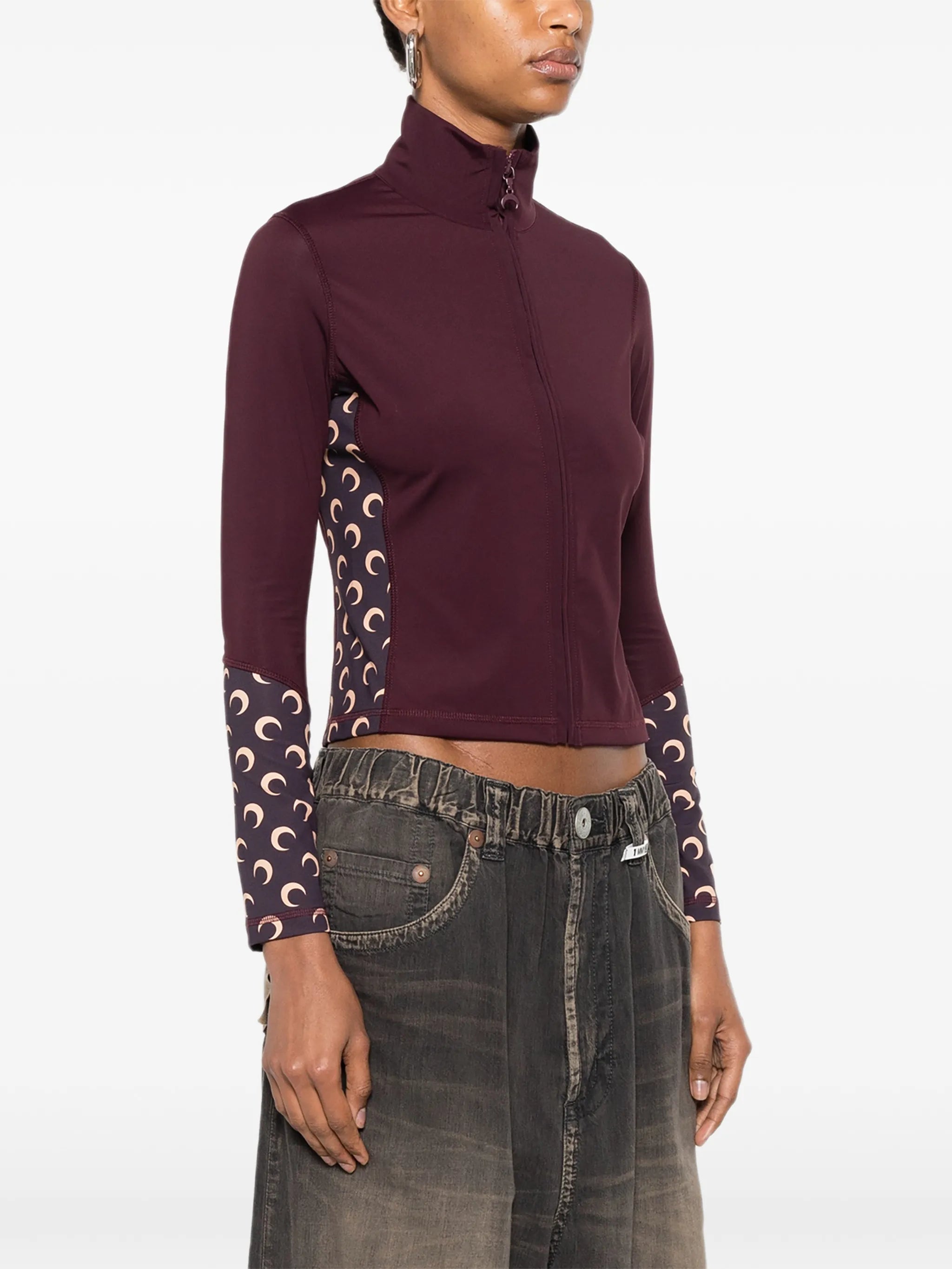 moon-print panelled top