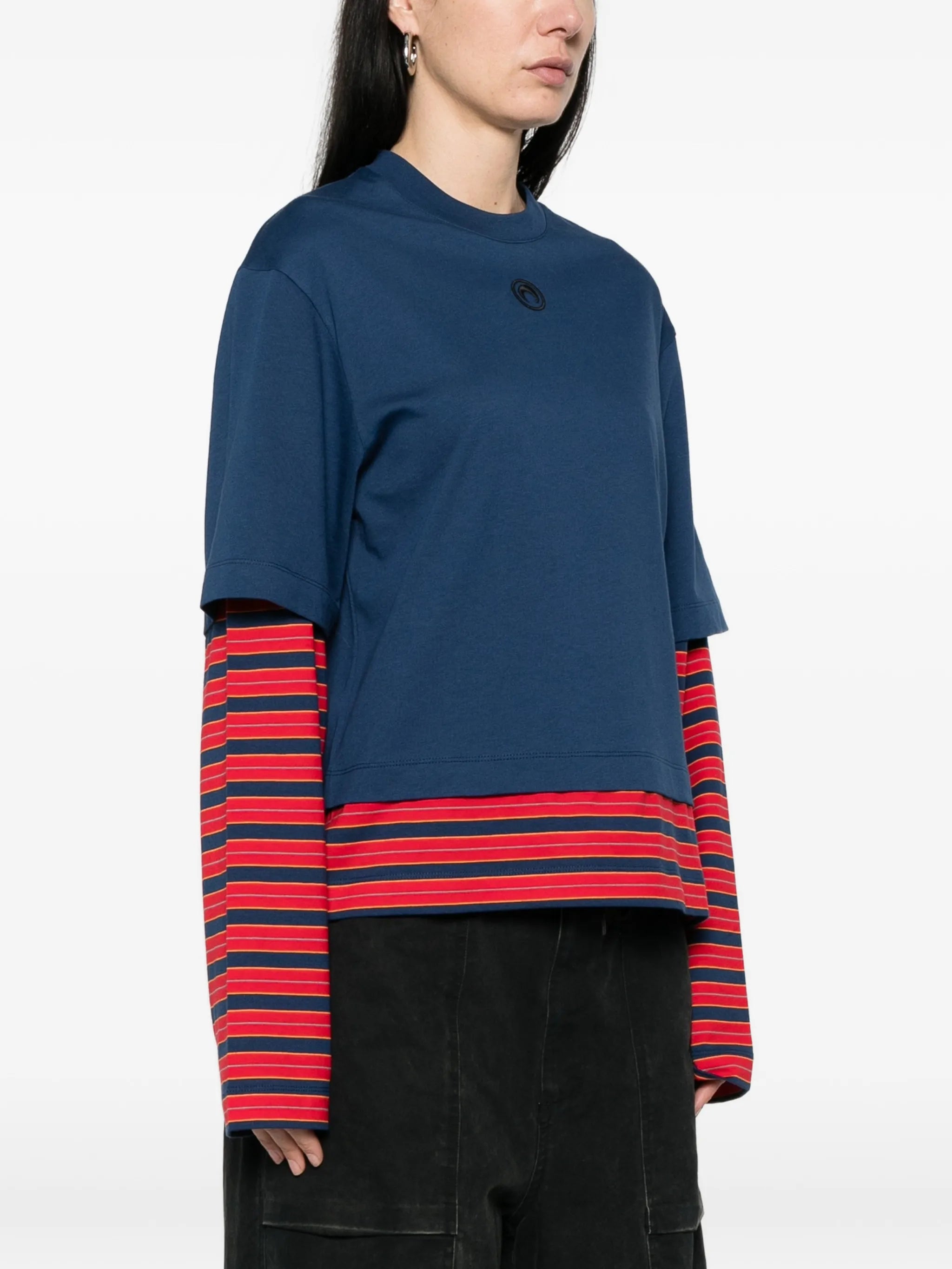 logo striped T-shirt