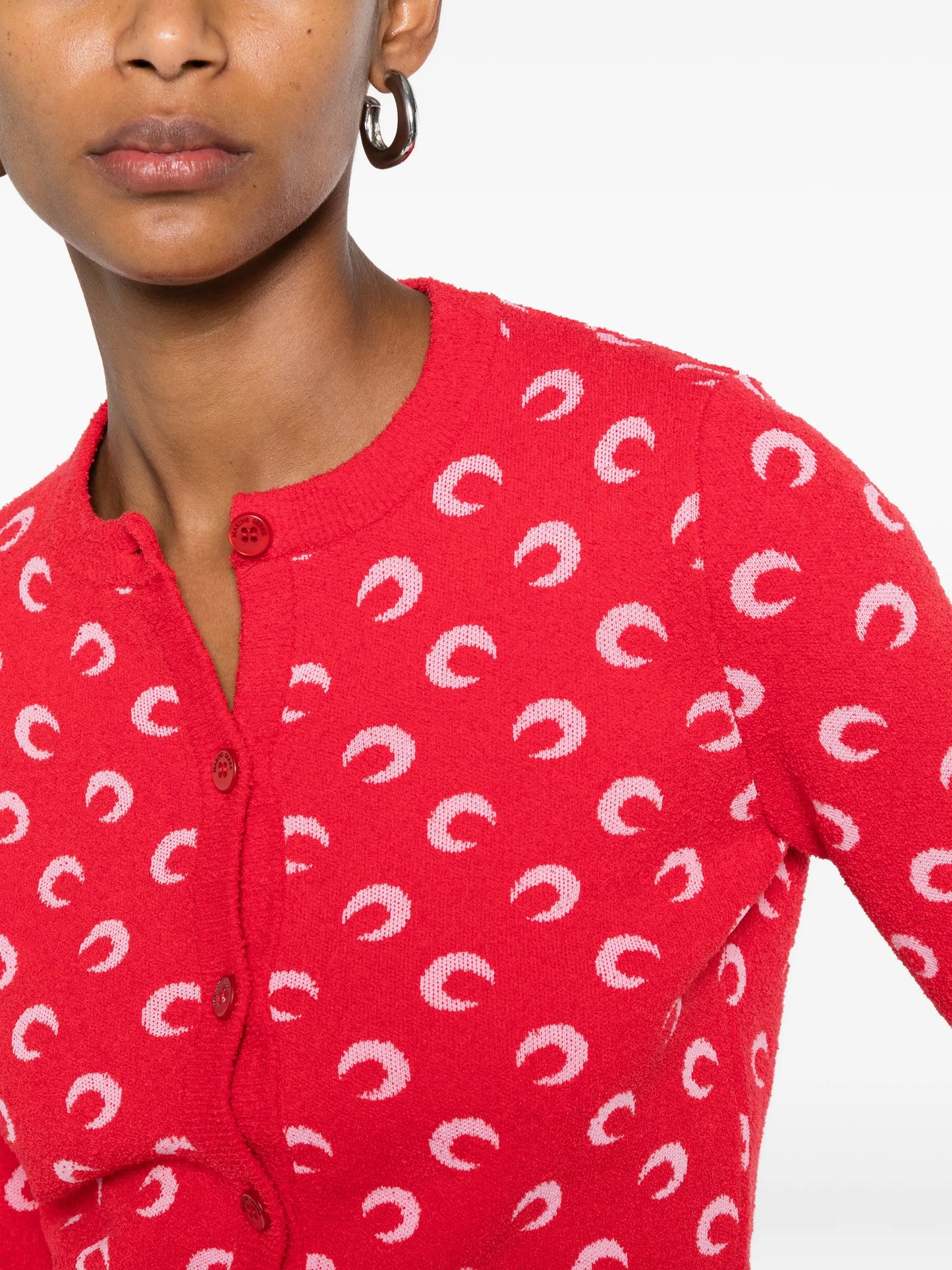 Moon jacquard bouclette cardigan