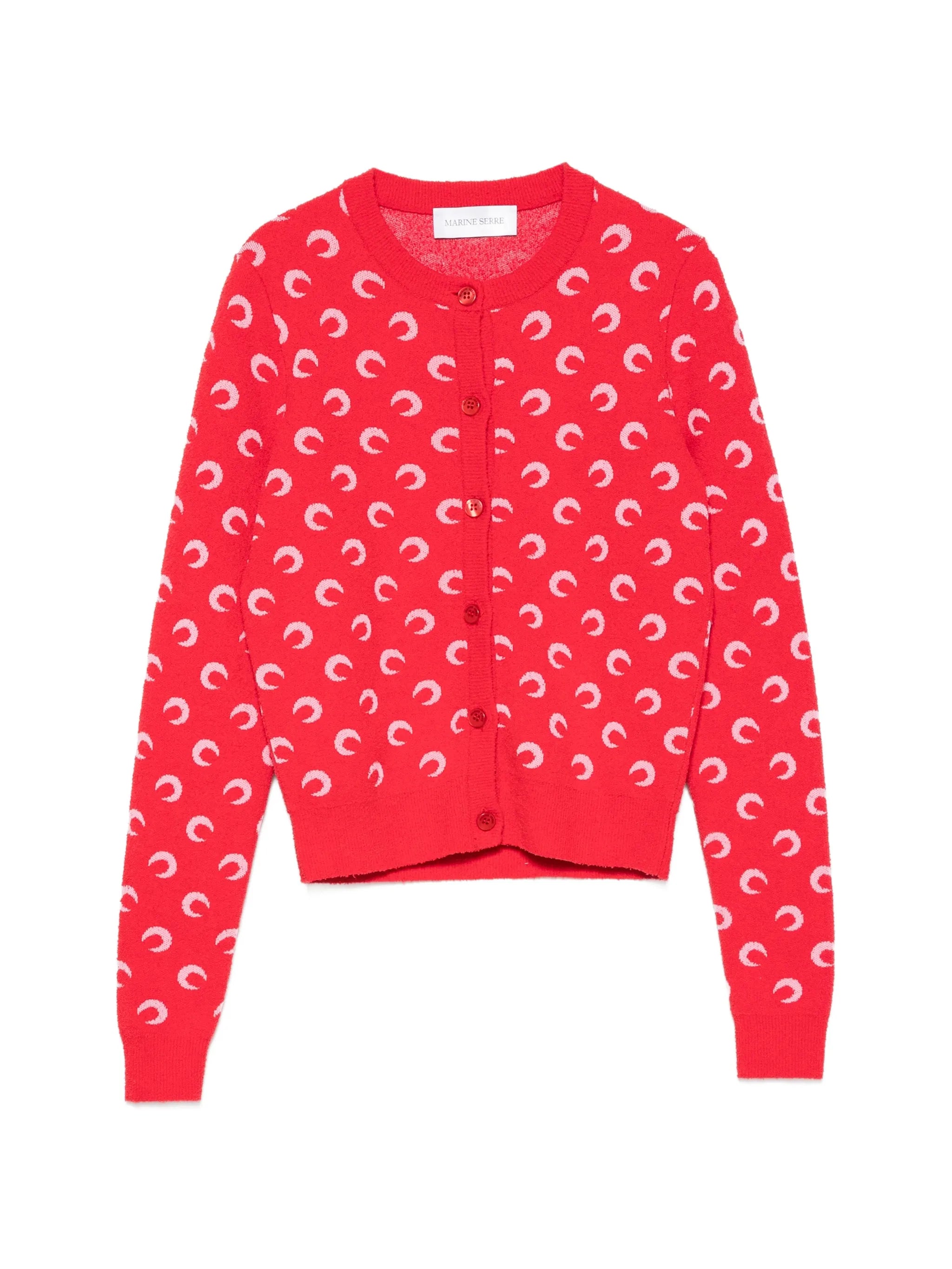 Moon jacquard bouclette cardigan