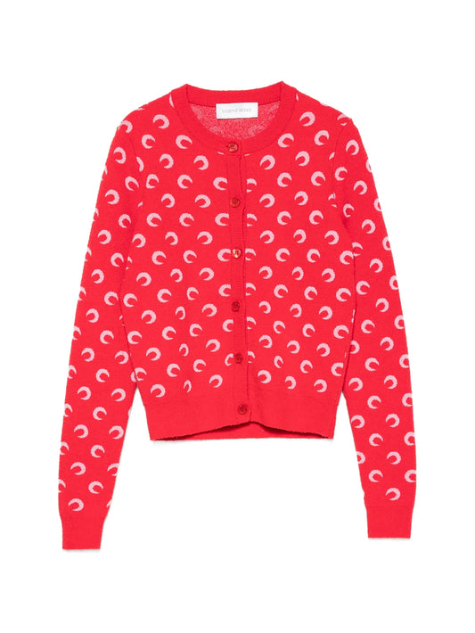 Moon jacquard bouclette cardigan