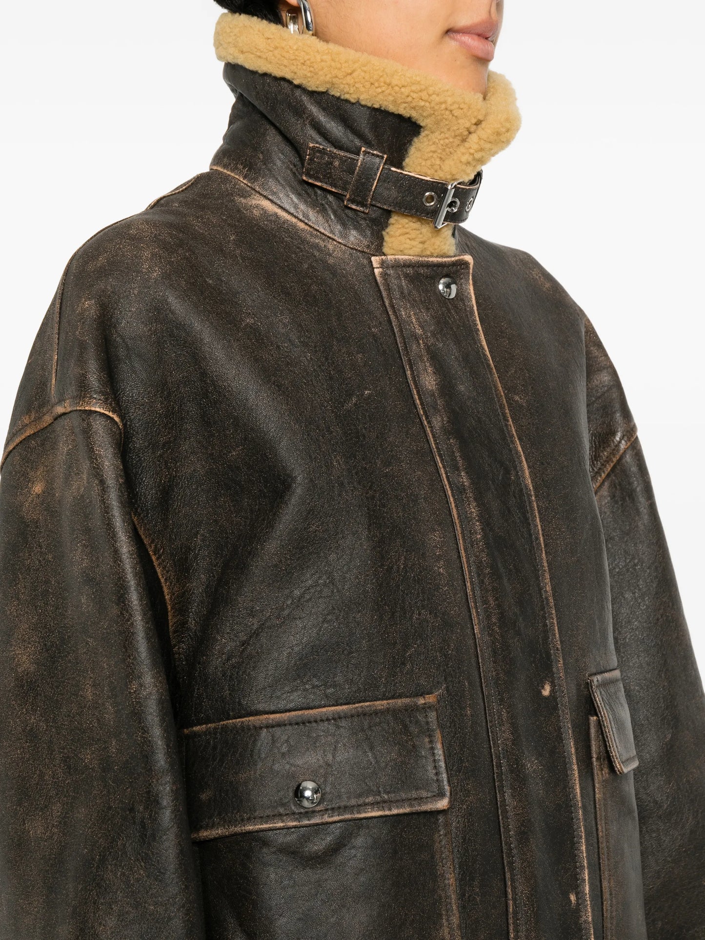 Sandor fur collar pocket jacket