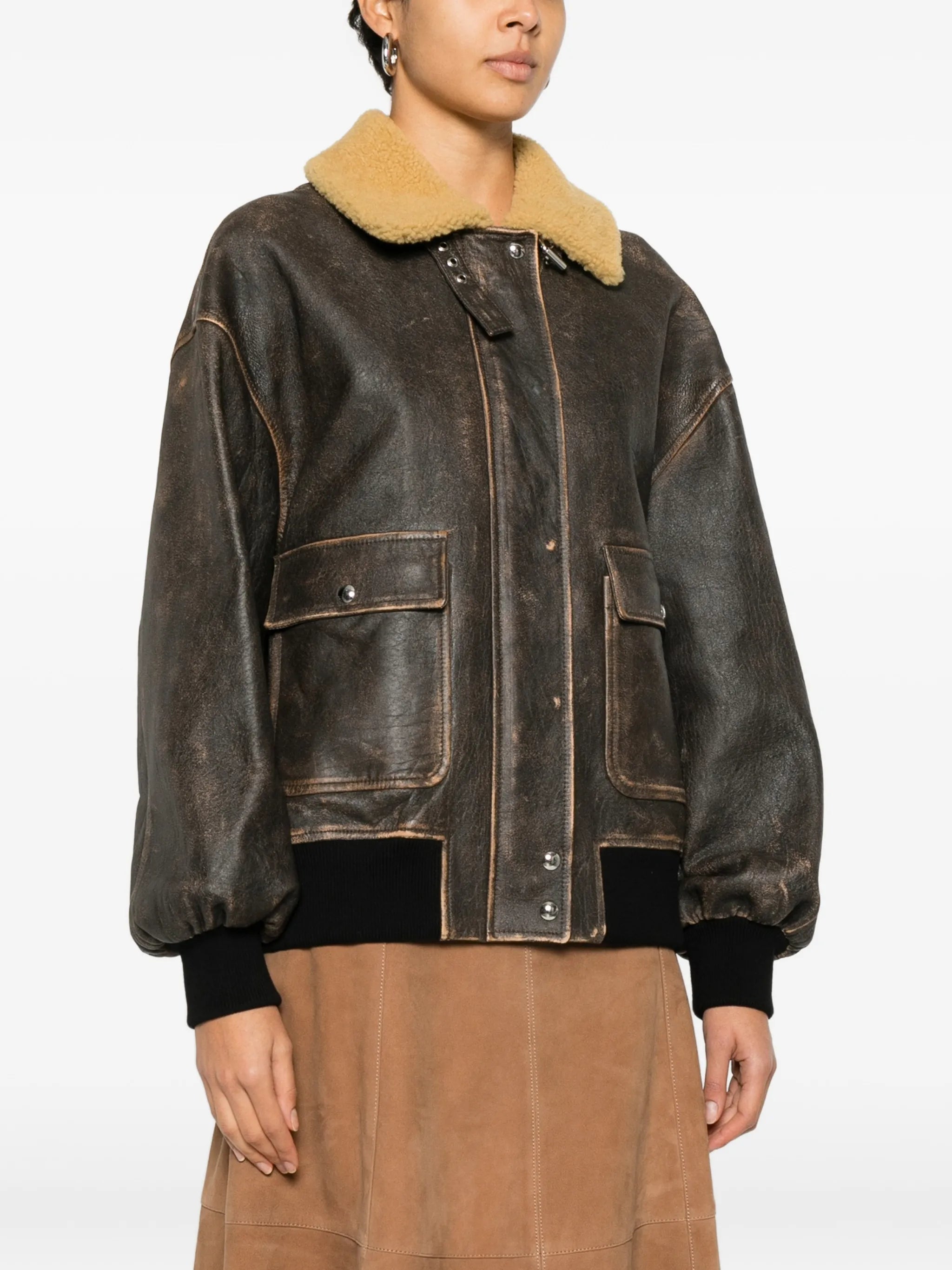 Sandor fur collar pocket jacket