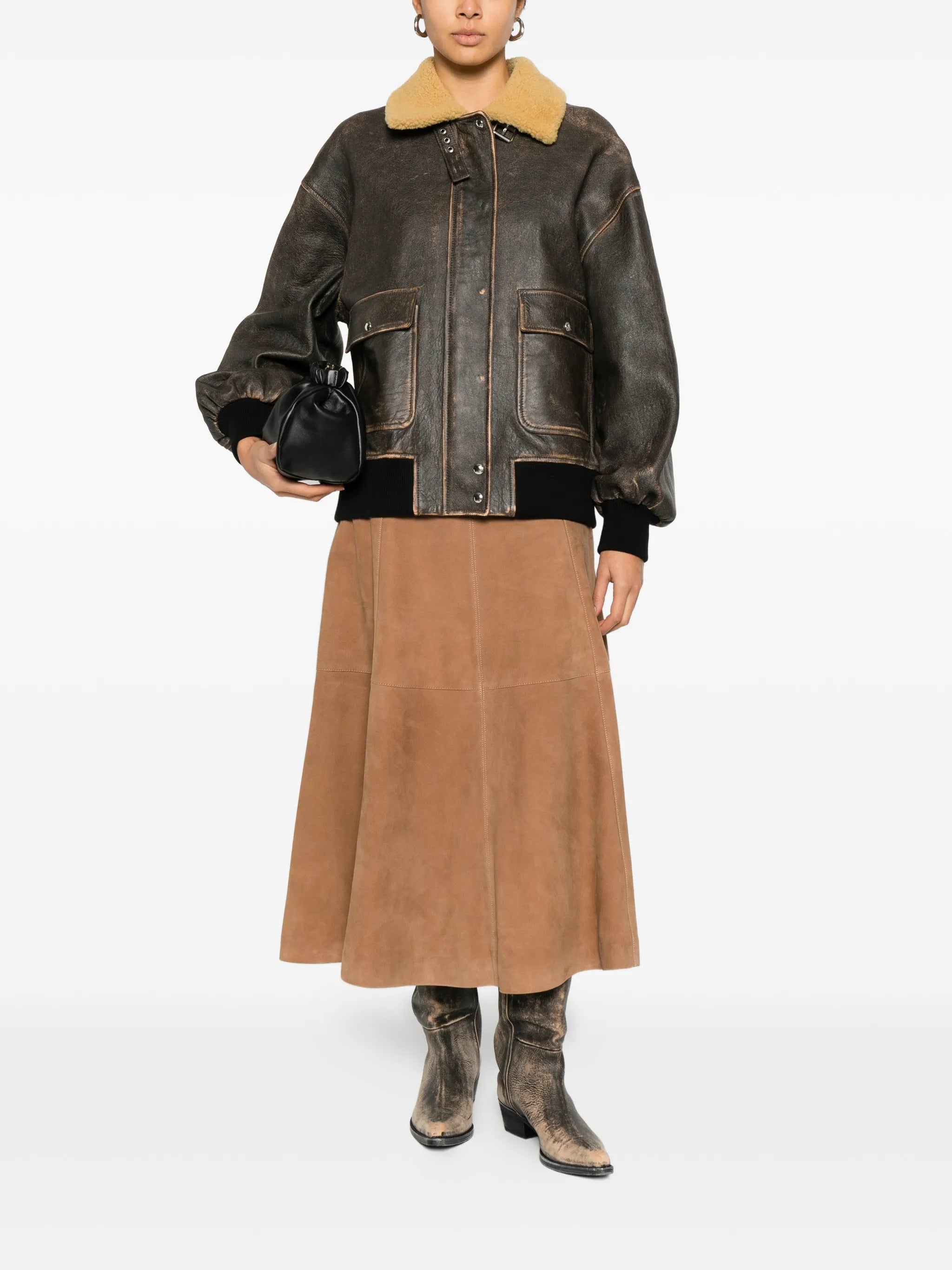 Sandor fur collar pocket jacket