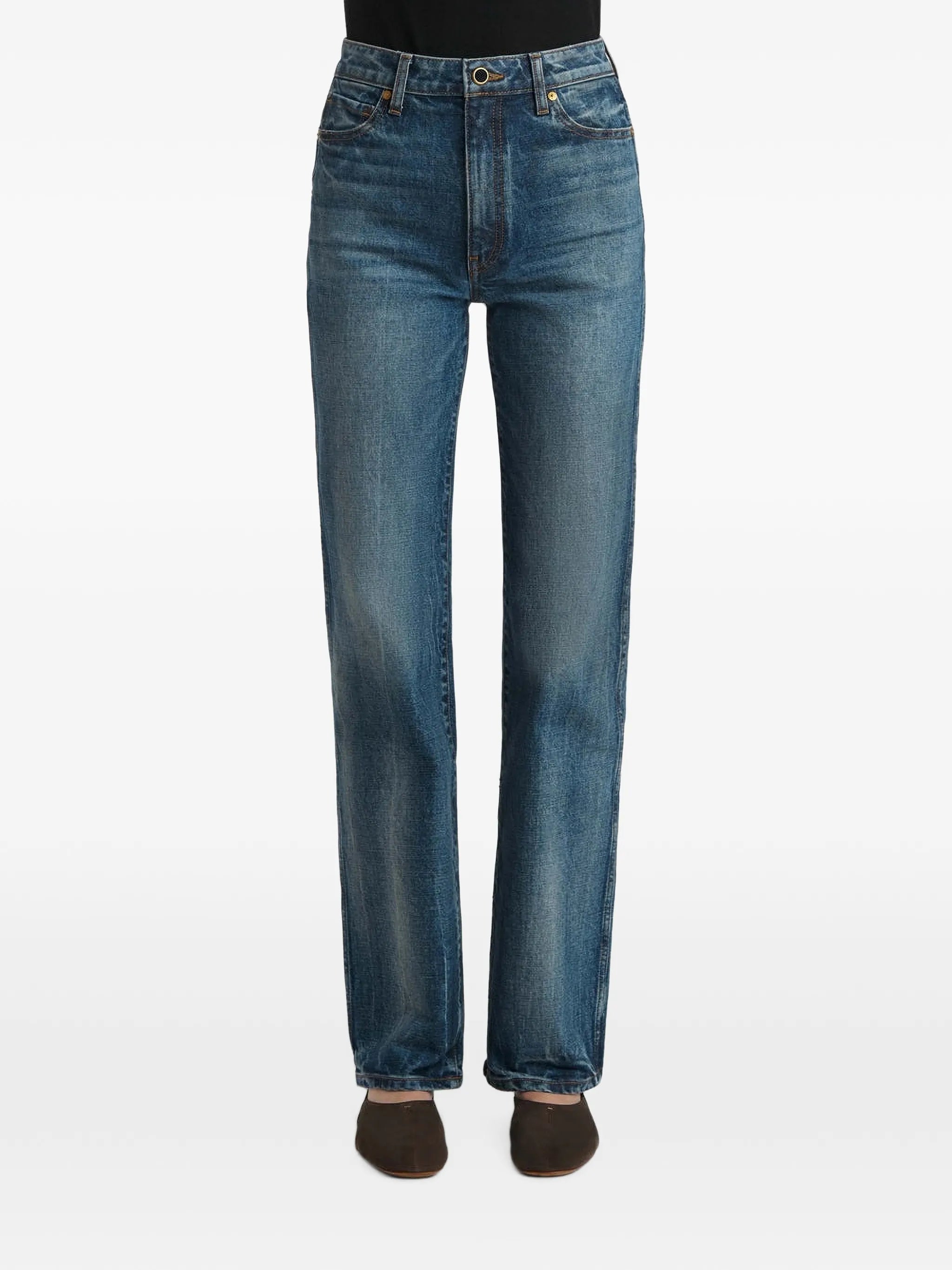 straight-leg jeans