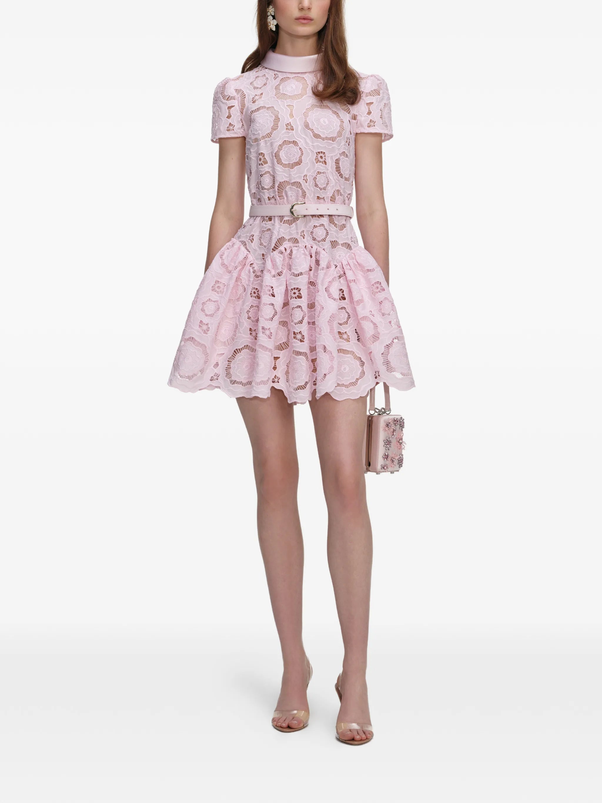 floral lace mini dress