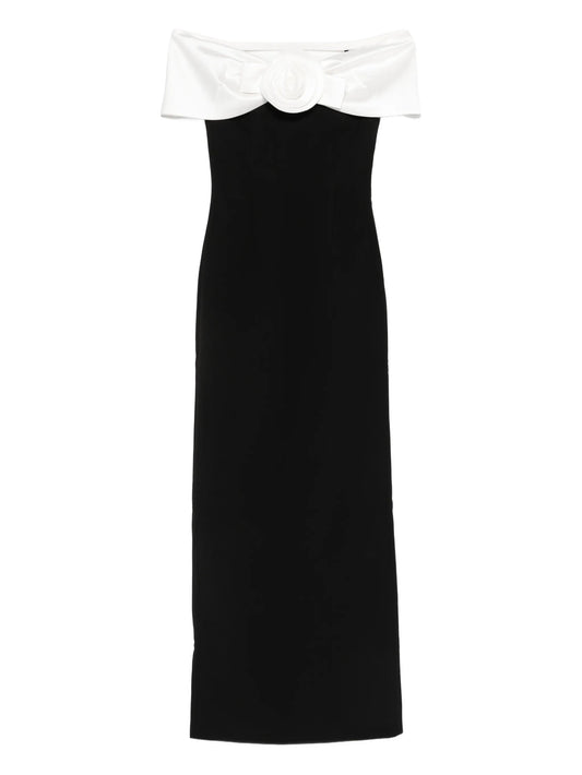 flower datail maxi dress