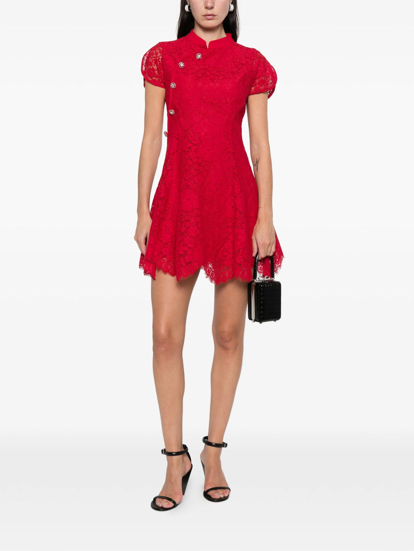 fine lace mini dress