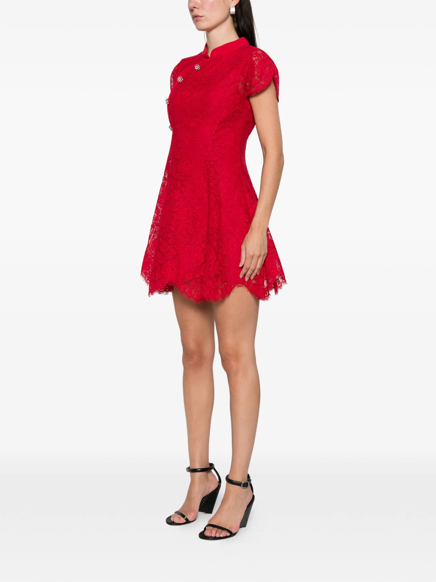 fine lace mini dress