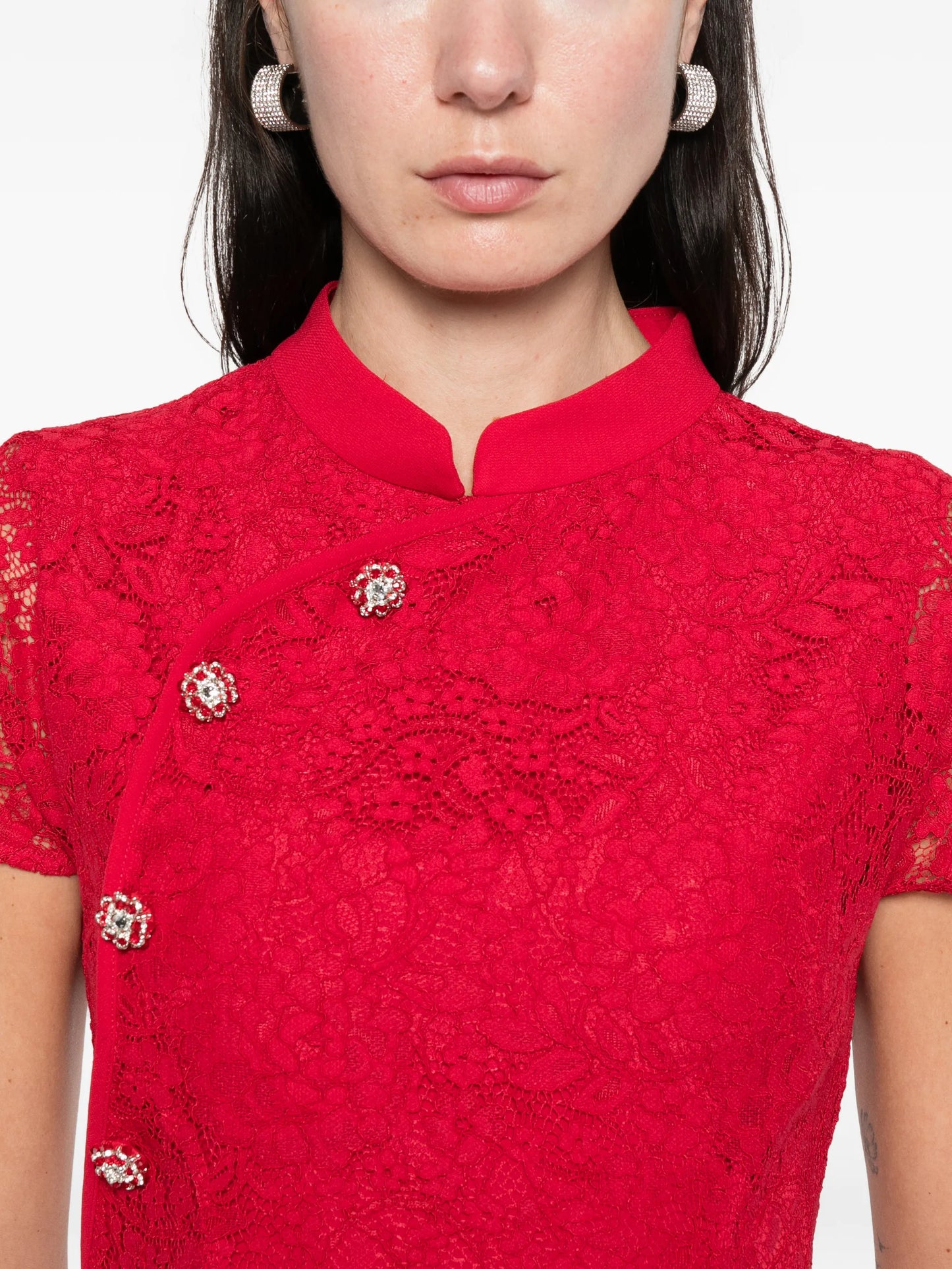 fine lace mini dress