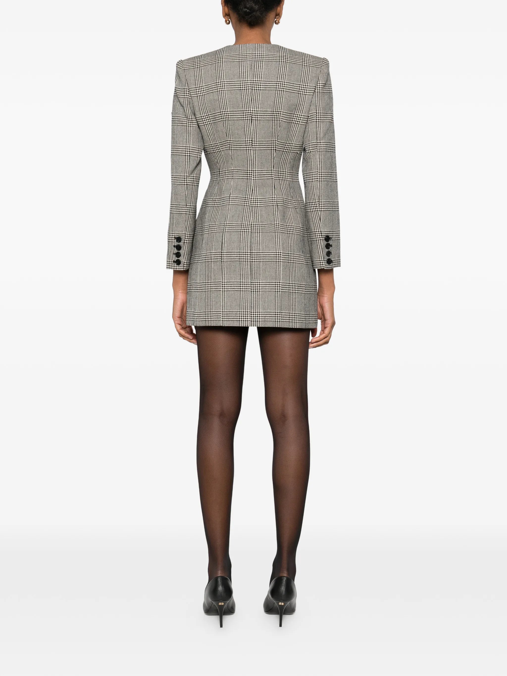 check button mini dress