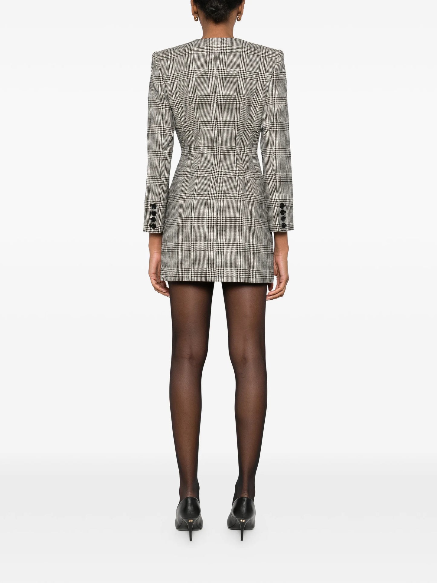 check button mini dress