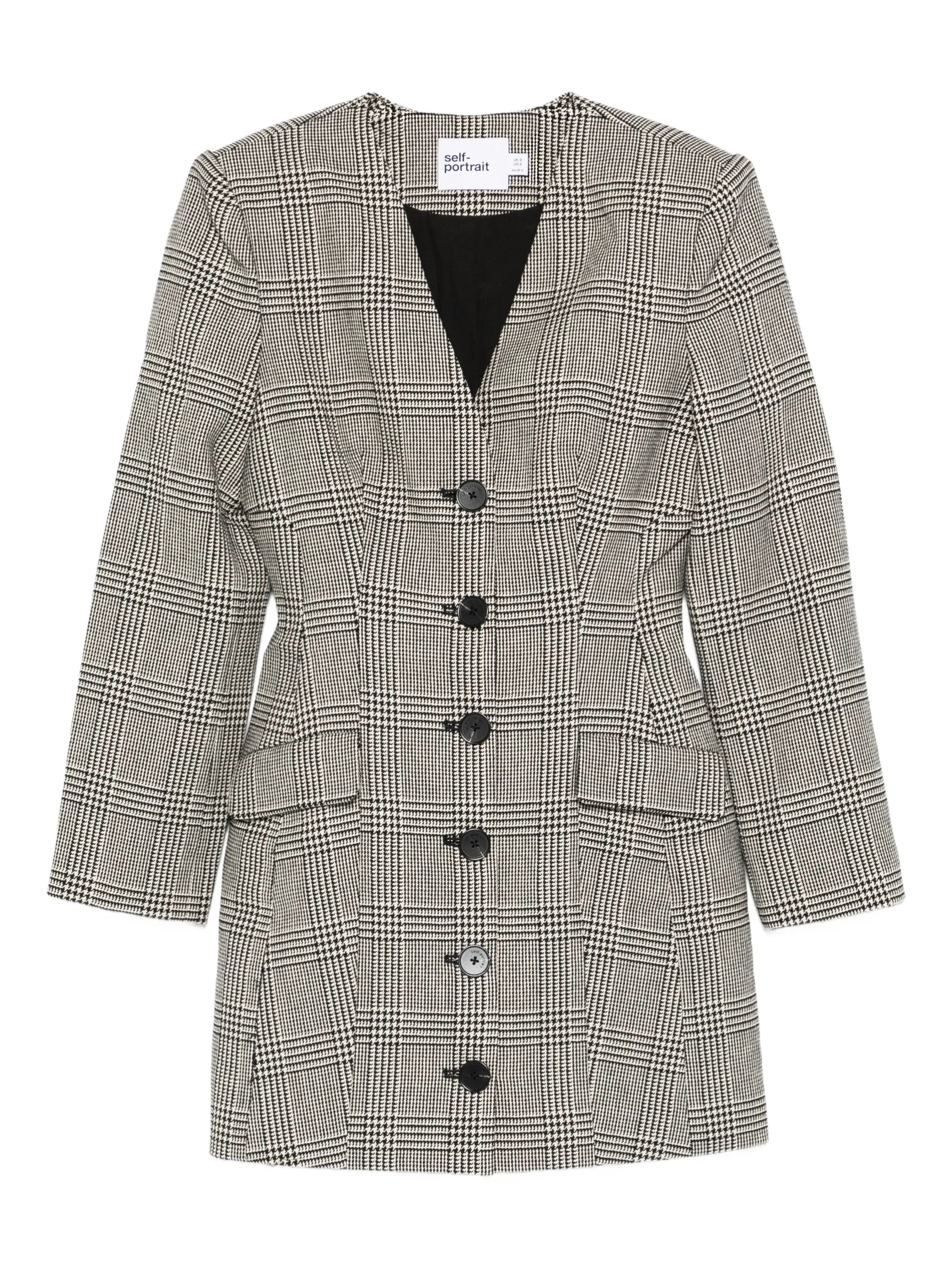 check button mini dress