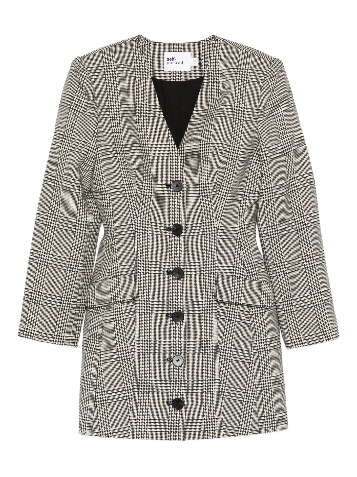 check button mini dress