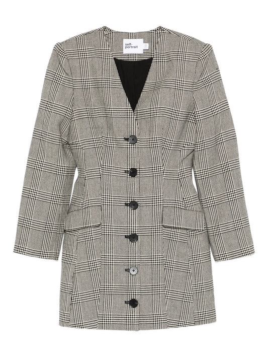 check button mini dress