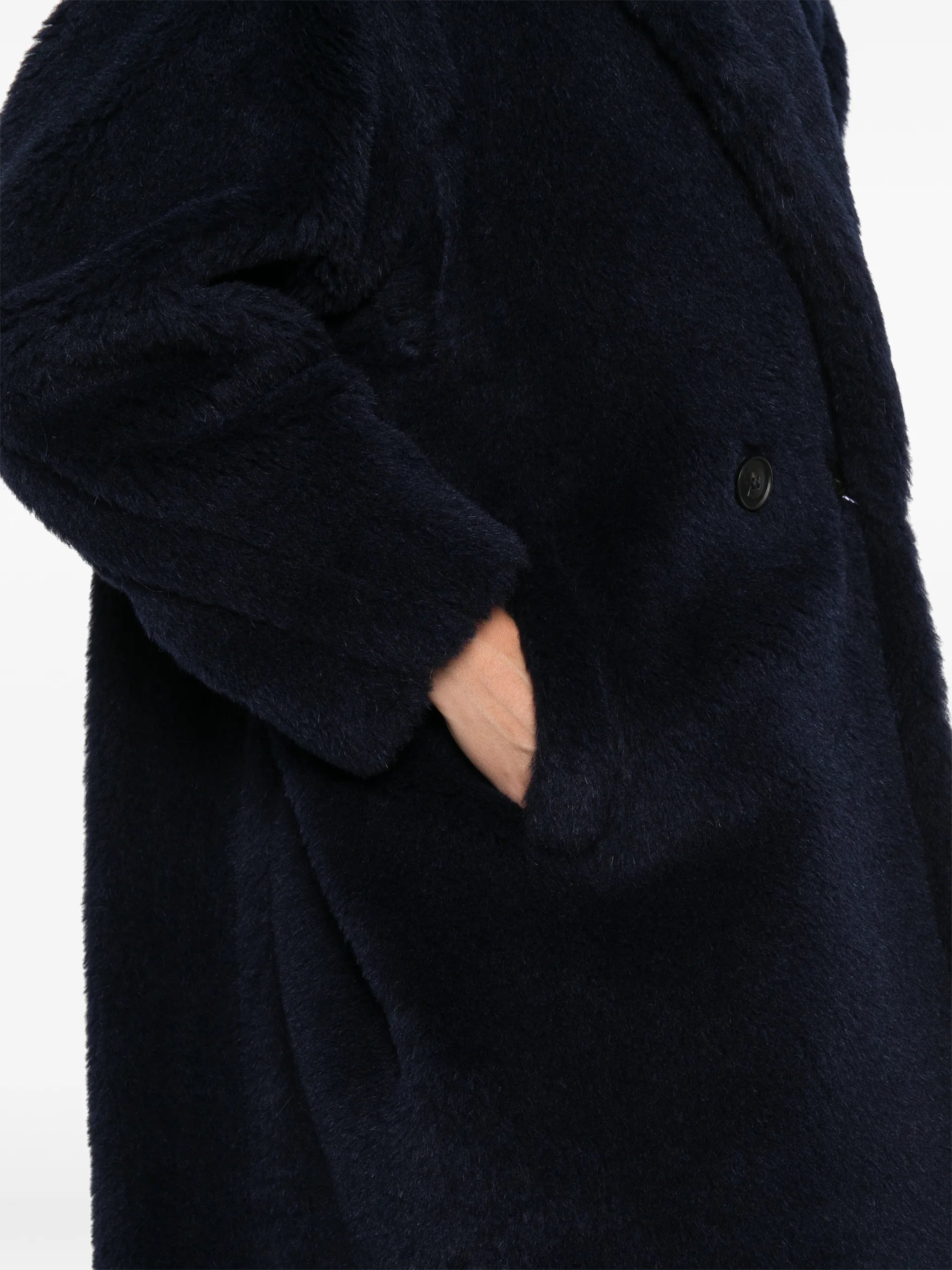 Teddy Bear Icon oversized double-breasted coat