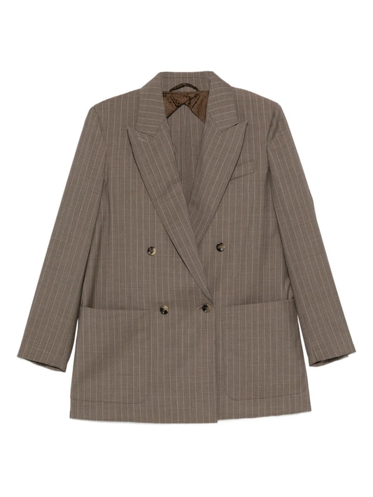 MXMACCIAIO pinstripe double-breasted blazer