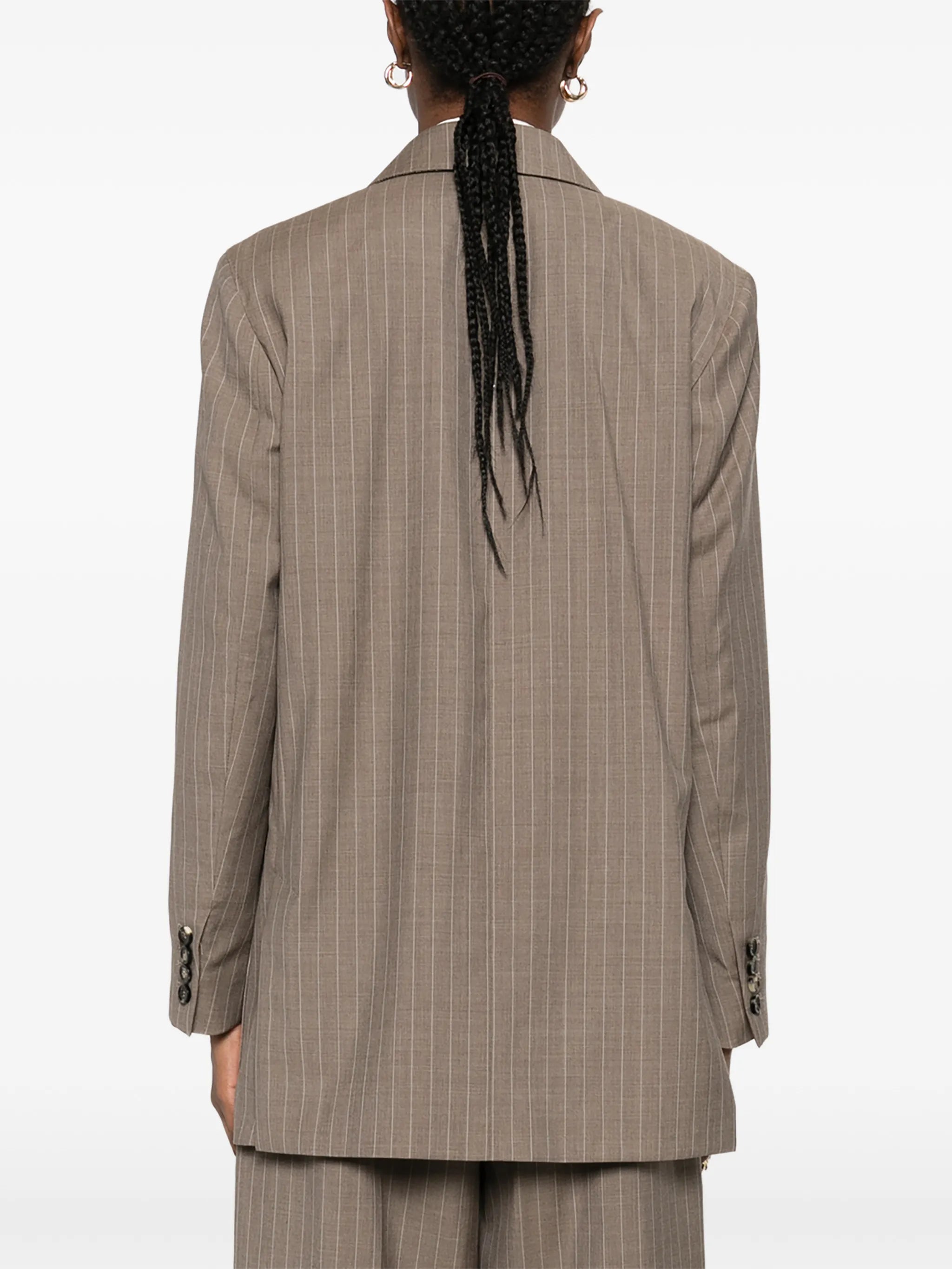 Acciaio pinstripe double-breasted blazer