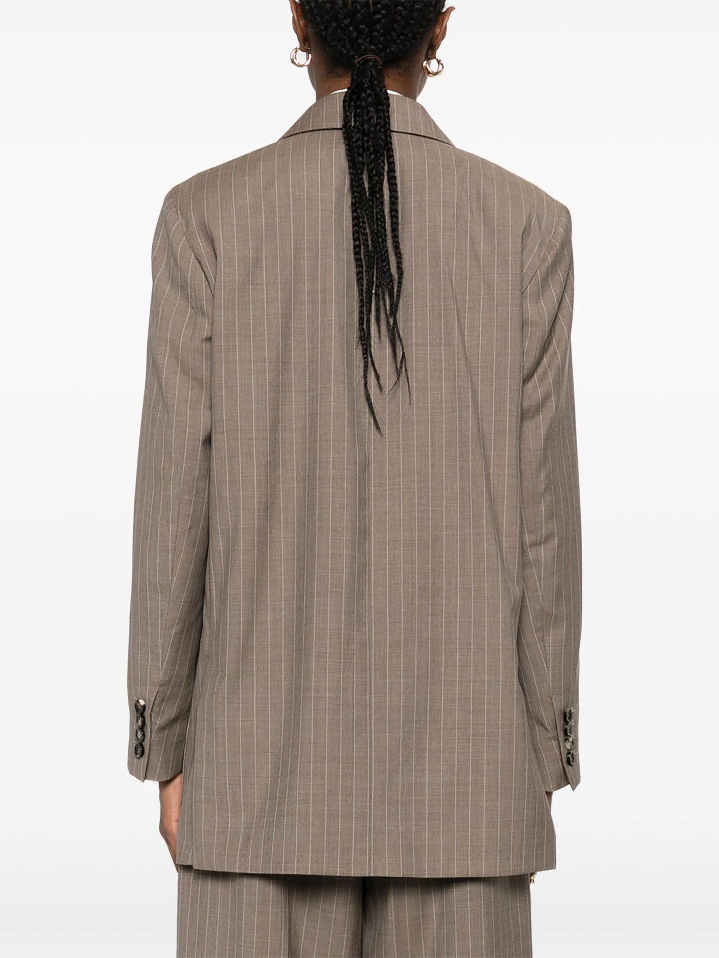 Acciaio pinstripe double-breasted blazer