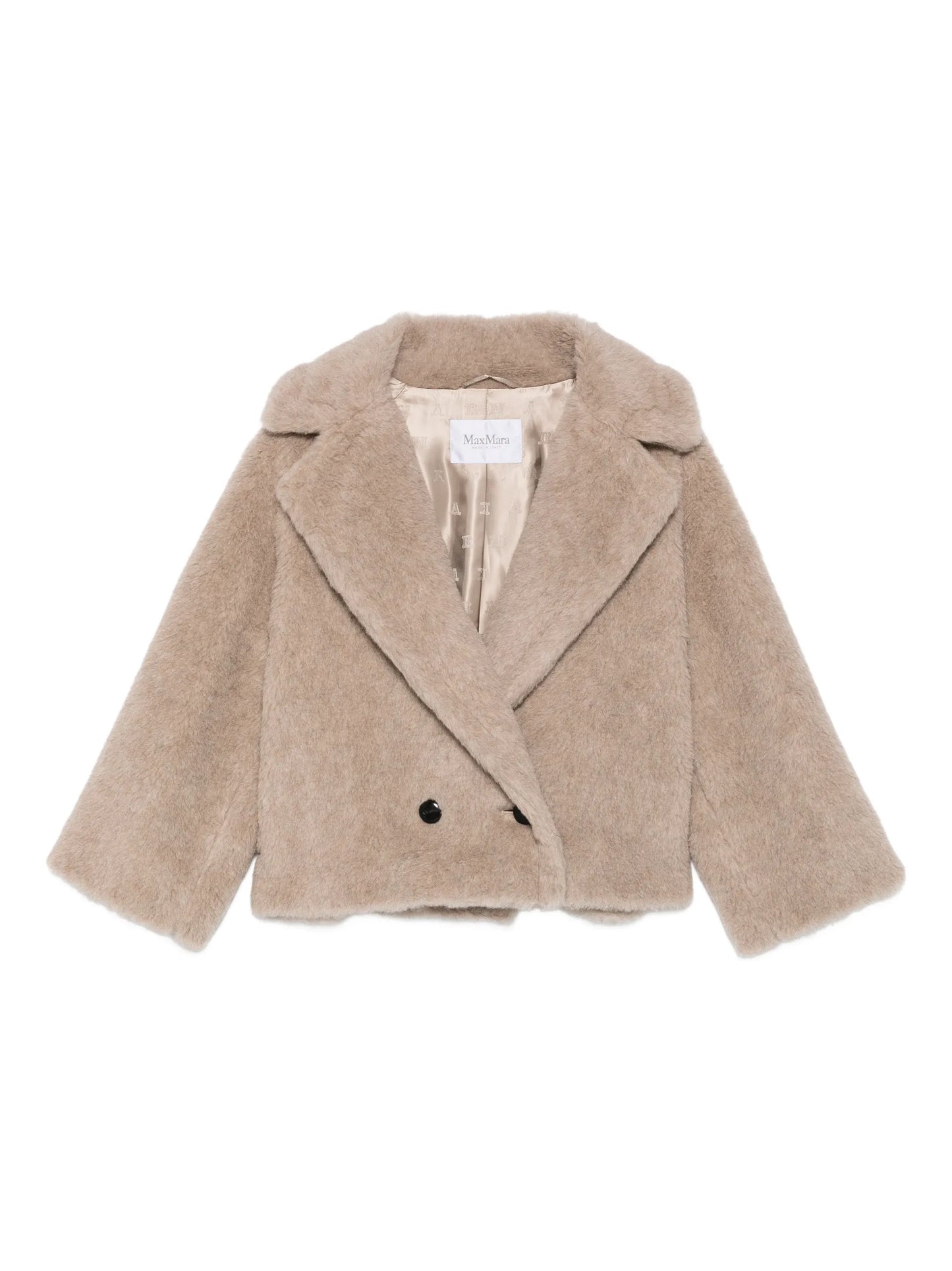 wide lapel double-breasted short coat