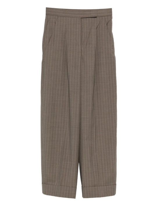 Manetta wool pinstripe trousers