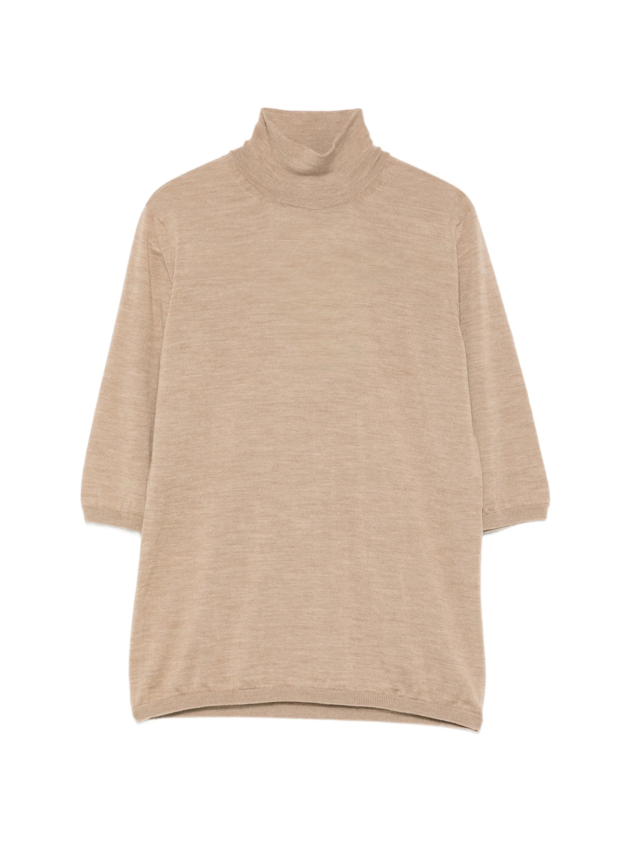 Boa turtleneck quarter-sleeve sweater