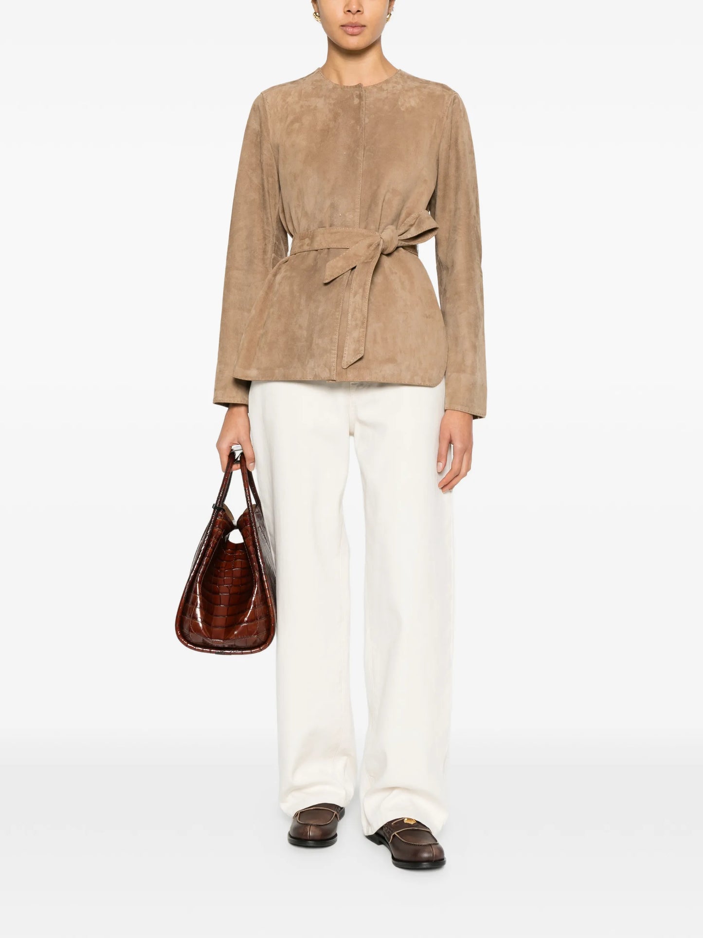 Abito belted suede jacket