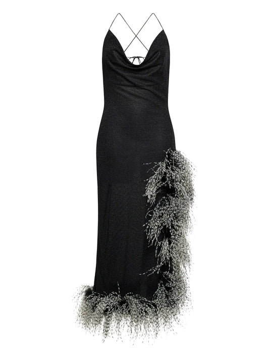 Lumière Plumage asymmetric dress