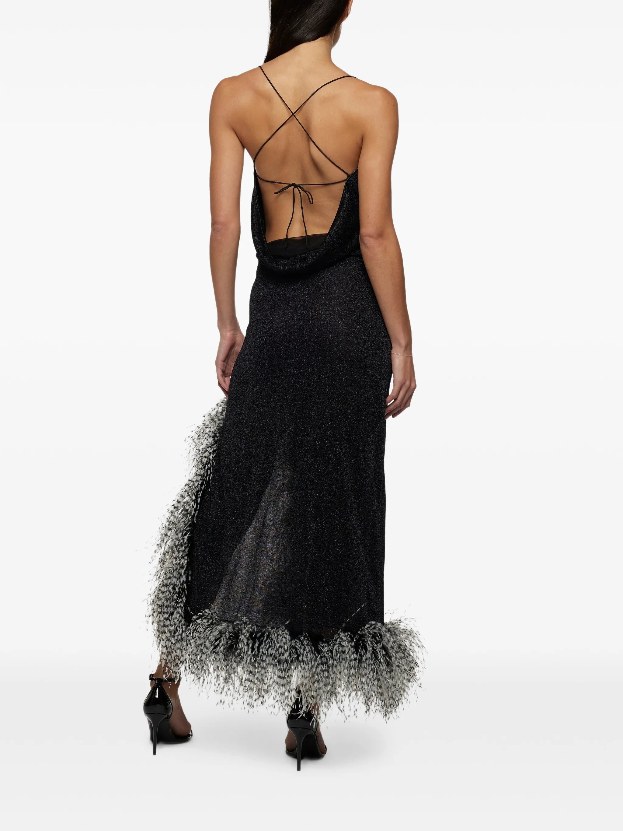 Lumière Plumage asymmetric dress