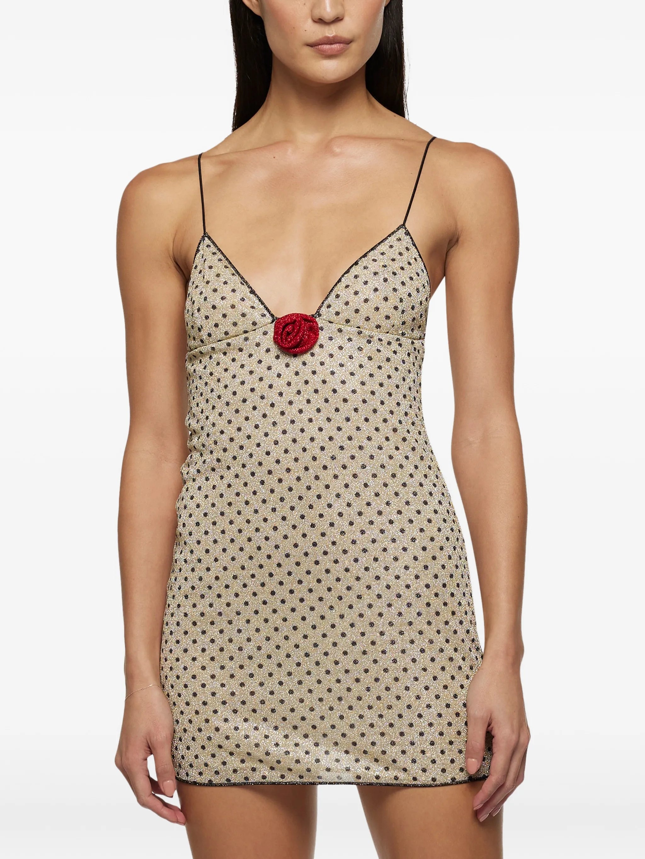 Lumière Rose Pois mini dress
