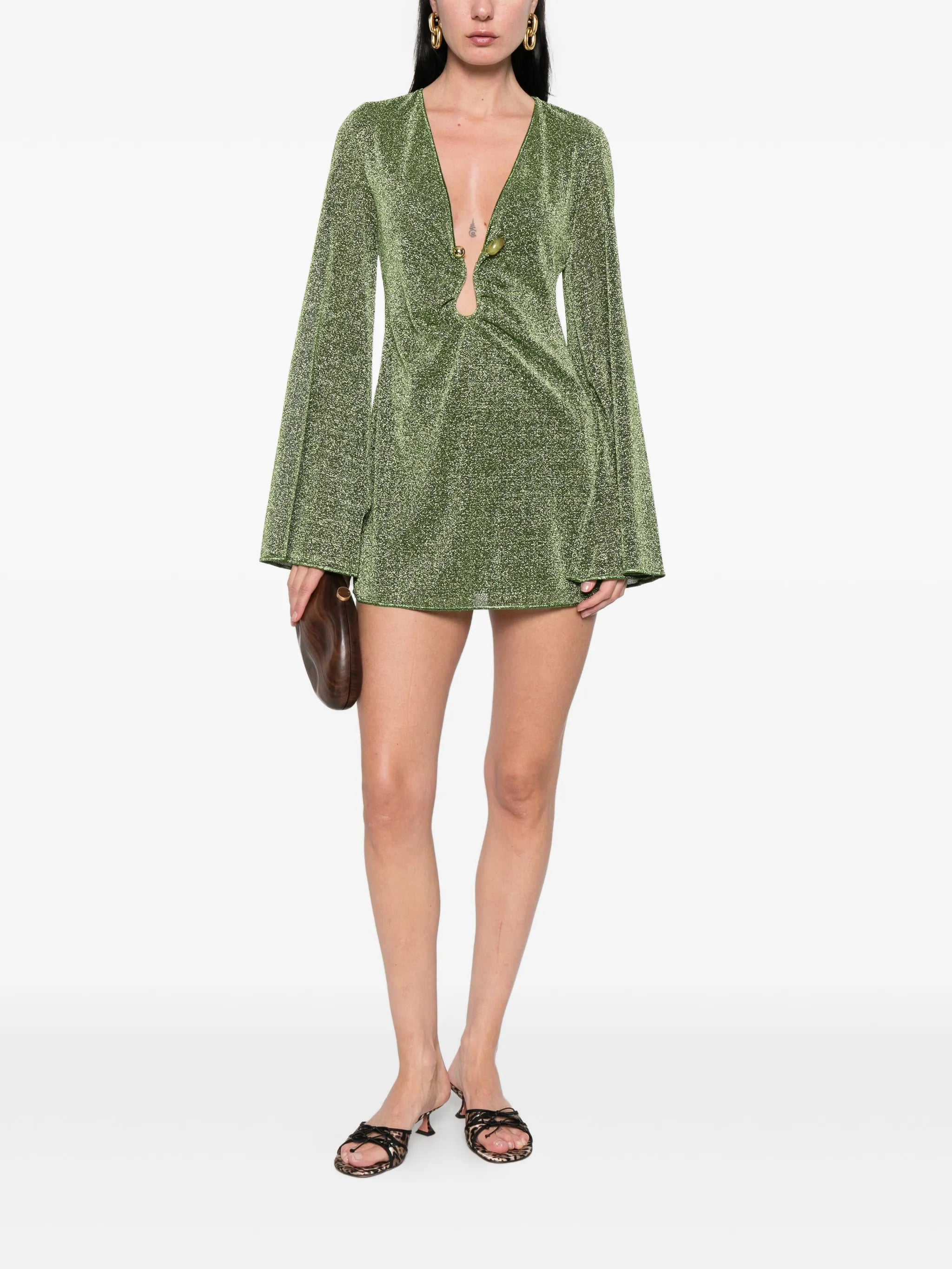 stone-embellishment mini dress