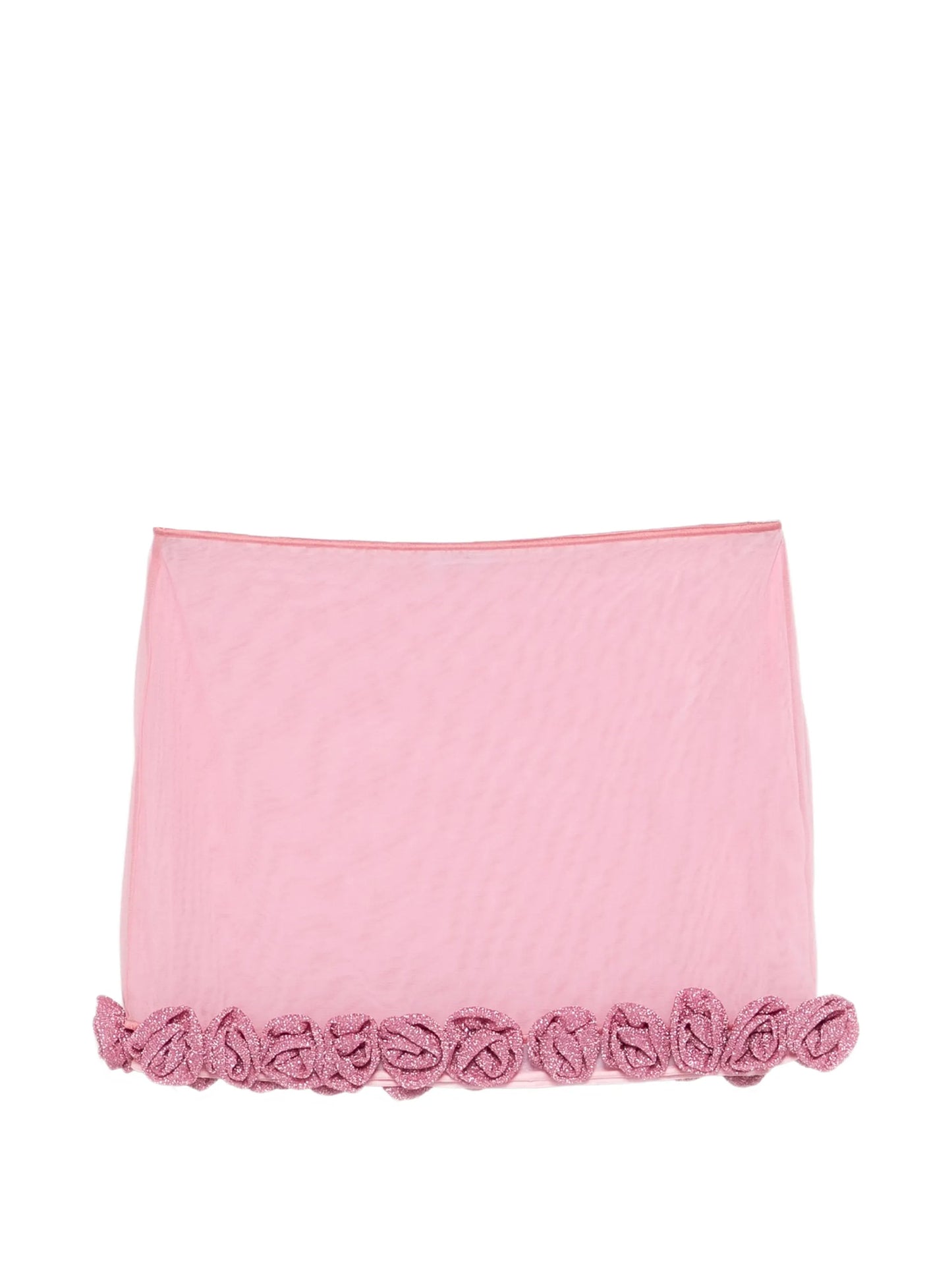 rose trim short skirt