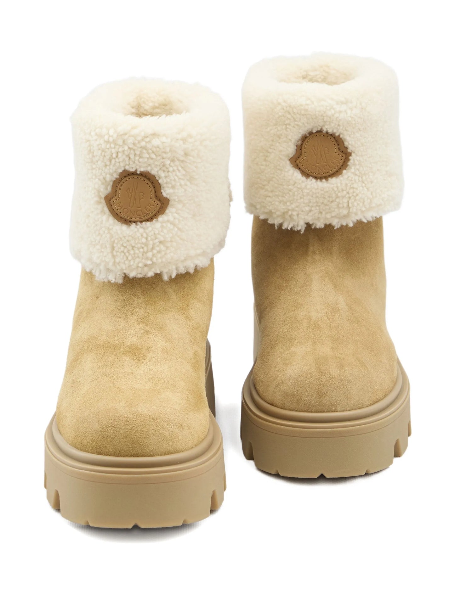 Aurea shearling logo patch boots