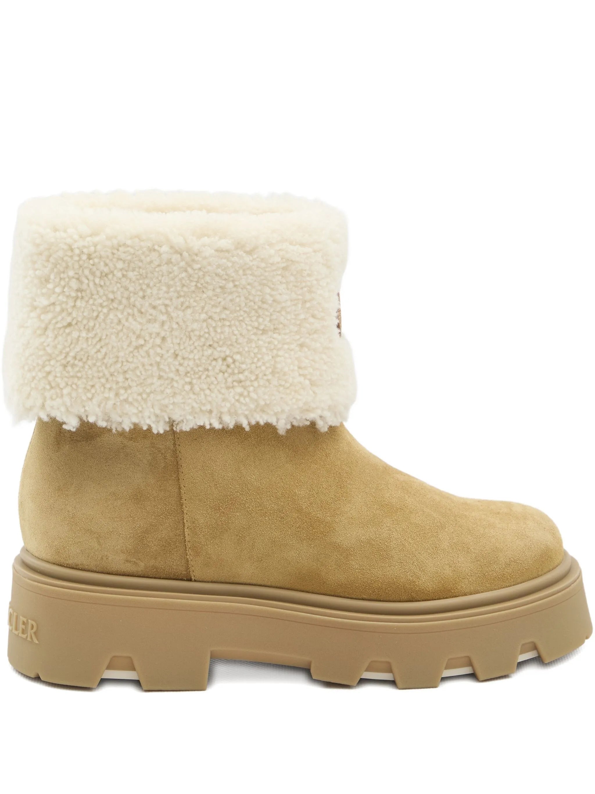 Aurea shearling logo patch boots