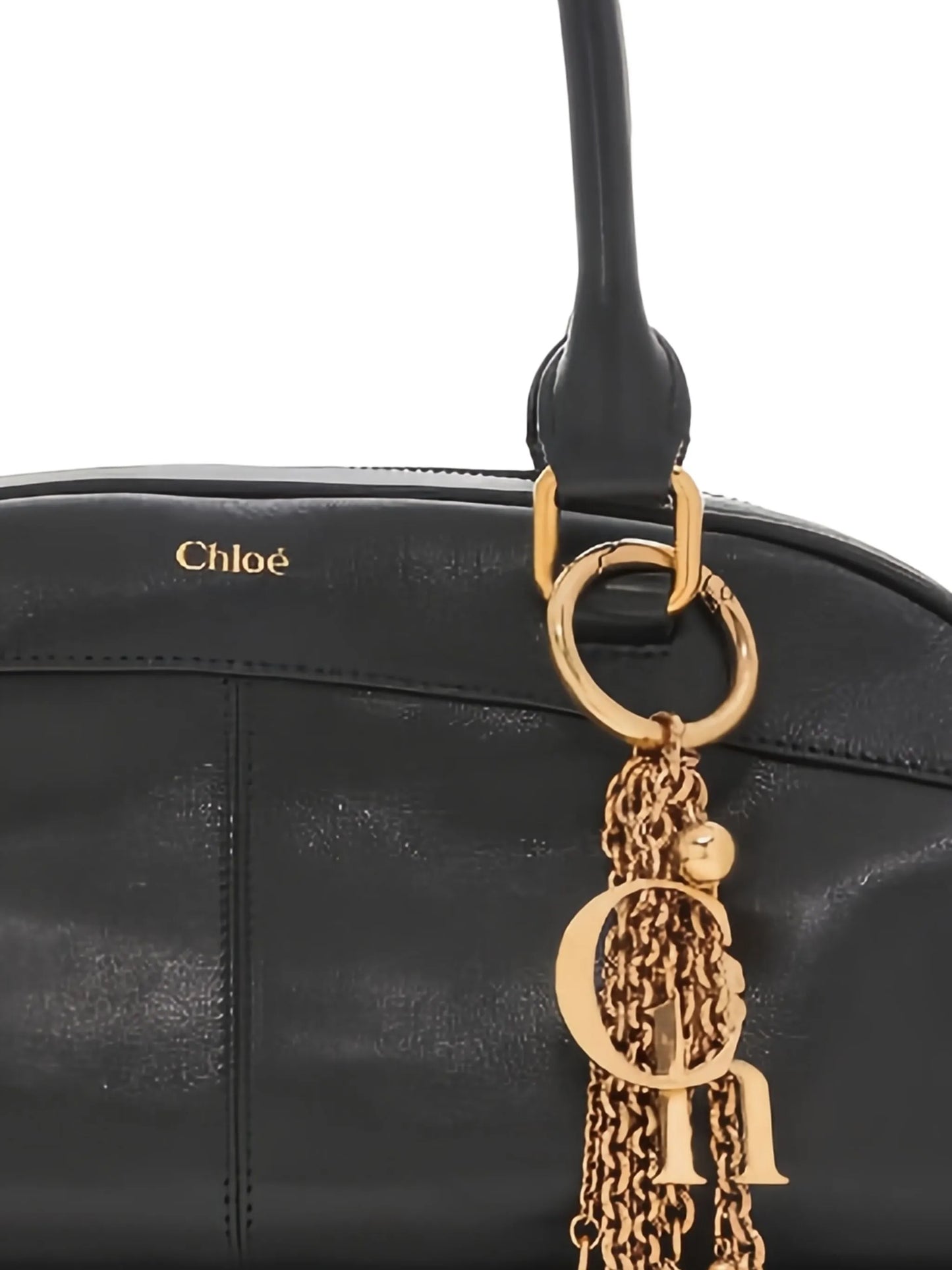 logo-charm shoulder bag